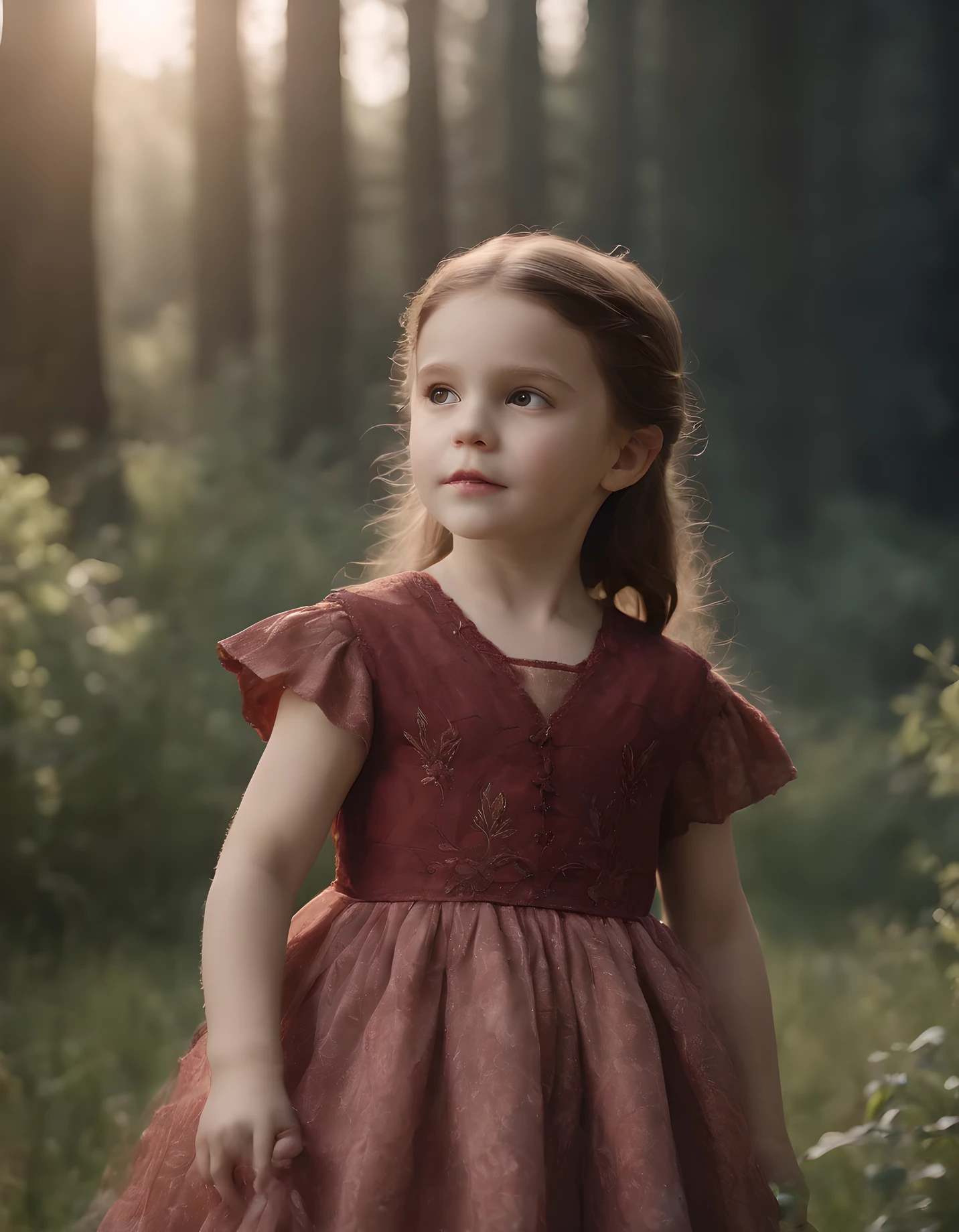 6 in Dress, Nature, Moonlight, 8K, Detailed Matte Painting, Dark Colors, Fantasy, Intricate Detail, Splash Screen, Complementary Colors, Fantasy Concept Art, 8k Resolution Trends on Artstation Unreal Engine 5, Upper Body