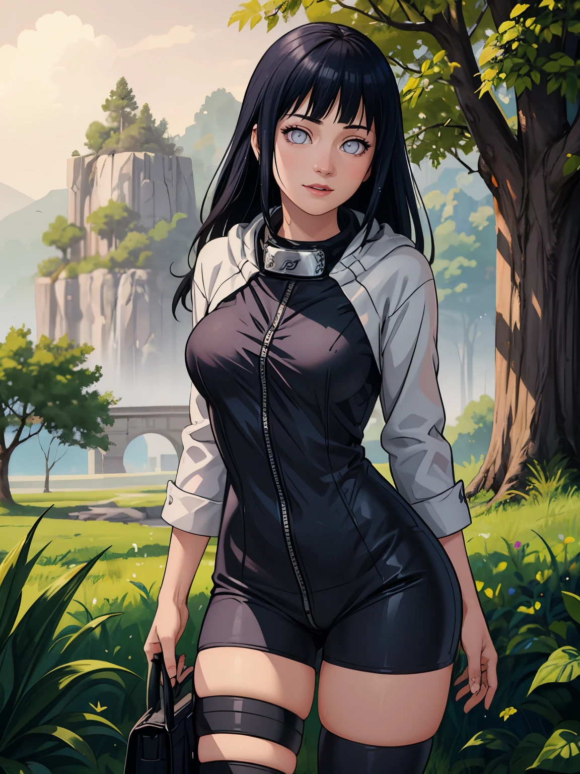 ((masterpiece)), (best quality),, official art, extremely detailed CG unity 8k wallpaper, highly detailed, shiny skin, Depth of field, vivid color,, 1girl, (curvy:0.6), (full body:0.8), girl wearing sexy clothes, sexy , portrait sophie mudd, casual pose, gorgeous young model, cute young woman, a beautiful -aged girl, very pretty model, young , cute young girl, beautiful young girl, beautiful model, long black/blue hair, dark hair, shiny hair, young and cute girl, girl, Hinata, Naruto, Hinata anime, anime, looking at me, high shadow texturing, shadows included, looking epic, epic background, epic place, single person, nobody else, wearing swimsuit, wearing somethink cute, wearing cute dress, adorable, kawaii, cute, proud, happy, definision of happines, rainy day, rain, light source, epic lighting, sunning, 18+ , epic background, super epic backgorund, backgorund theme, suepr shadowing, shadows, dynamic lighting, wearing sexy clothes of random color, (Background: sunset, sunny forest, nature), poses: (Poses: sexy pose), light face, light outline lines, realistic, hyper detailer, high details