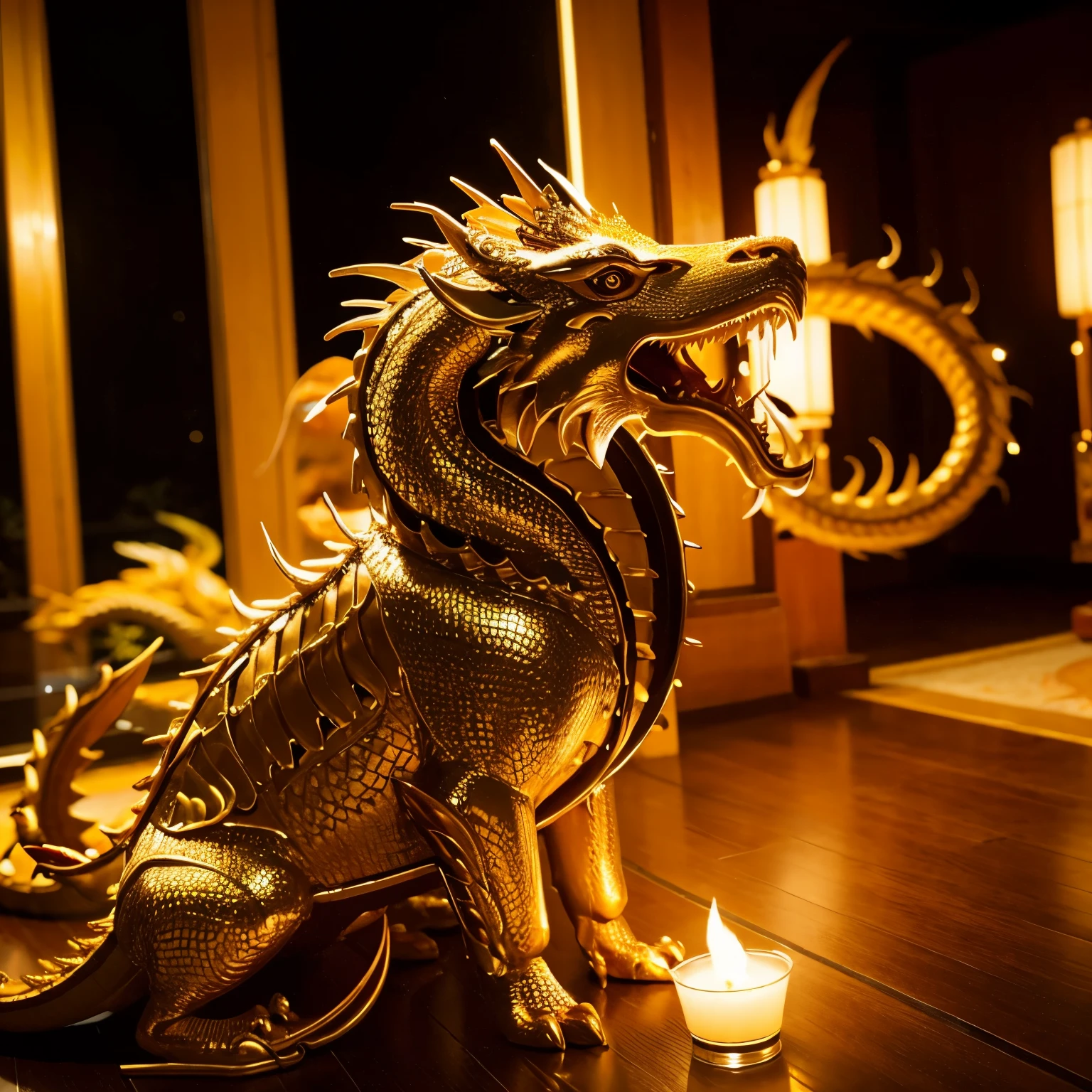 、golden dragon、4K、Chinese tradition