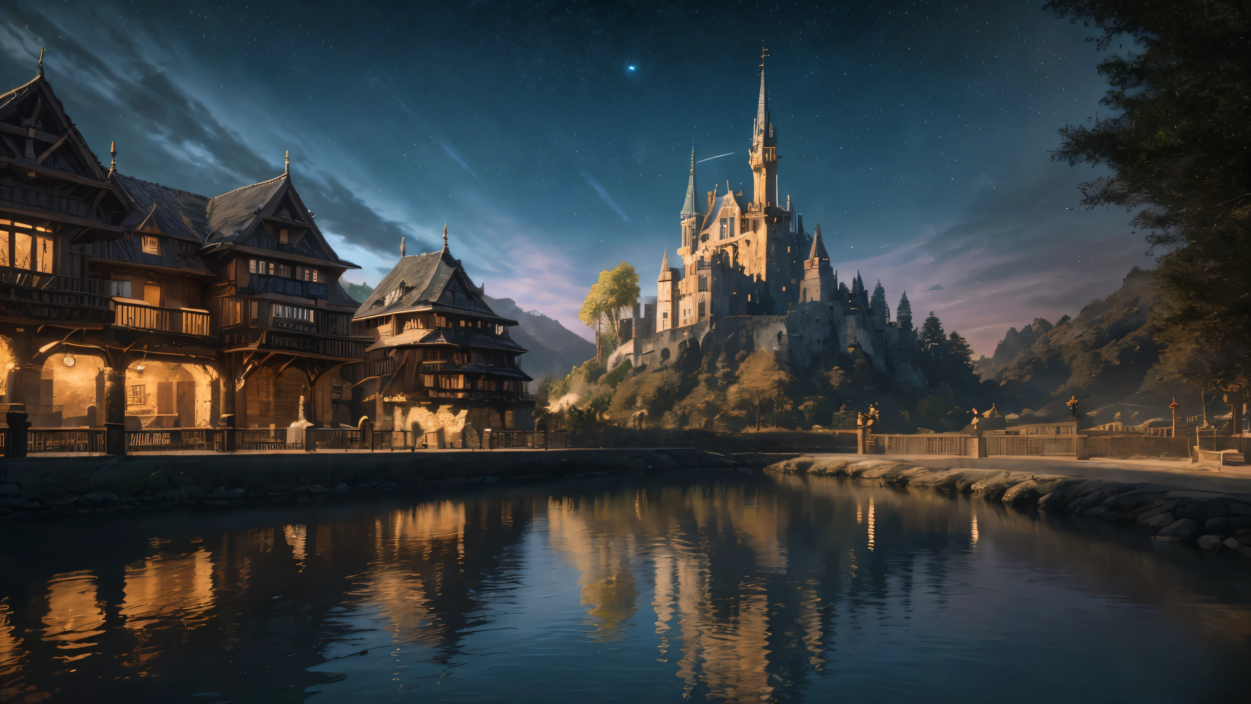 (8k, ARTISTIC photography, best quality, masterpiece: 1.2) ((best quality)), Nijistyle, a barbarian holding a club with spikes, covered in owl themed armor, the art and science of designing built environments, serves as a powerful predictor of health within isekai society. advanced castle architecture spread out, Its influence extends beyond aesthetics and functionality, surrounded by village, shaping various aspects of our lives, planets visible in the atmosphere, including economic stability, dragons flying around, the physical environment or neighborhood, education, food, community and societal context, and the healthcare system. Through its intentional design choices, architecture creates and impacts these interconnected elements, ultimately influencing the well - being and health outcomes of individuals and communities. define this idea with imagery. do not show text. create an appealing image typical of those shown on the front page of a world renowned magazine., each with unique architecture and culture, beauty light, Glitchart, 64K, high detail