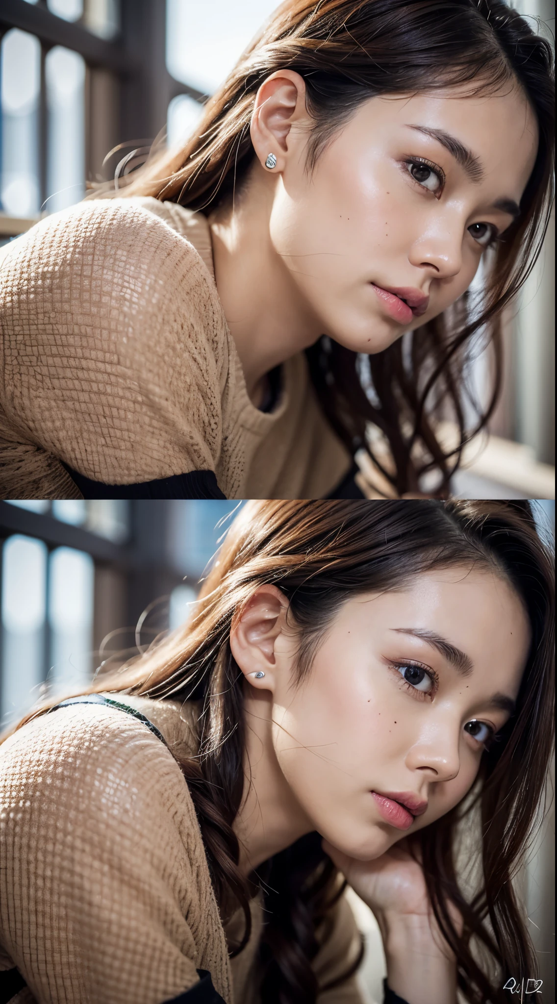 wear, (photo actual:1.4), (hyper actual:1.4), (actual:1.3), (Smoother lighting:1.05), (Improve lighting quality:0.9), 32k, 1 girl,20 year old girl, actual lighting, backlight, There is light on the face, Ray tracing, (bright light:1.2), (quality improvement:1.4), (The best quality real textured skin:1.4), delicate eyes, Delicate face, good quality eyes, (Tired, sleepy and satisfied:0.0), face close-up, t-shirt, (Increase body line emotions:1.1), (Increase the beauty of skin texture:1.1)