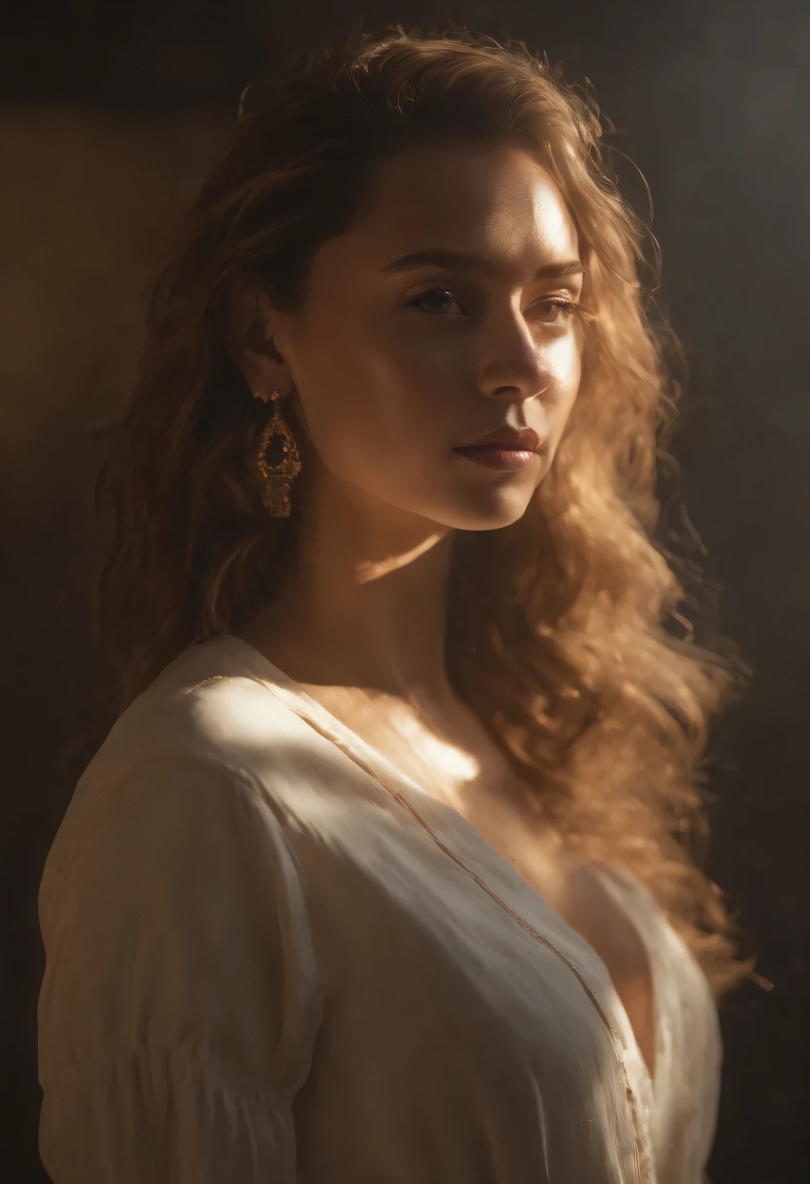 photography, danielle ruiz, in the style of nick alm, portraits with soft lighting, tanya shatseva, close up, video, golden light, rollerwave --ar 73:108 --stylize 750 --v 6