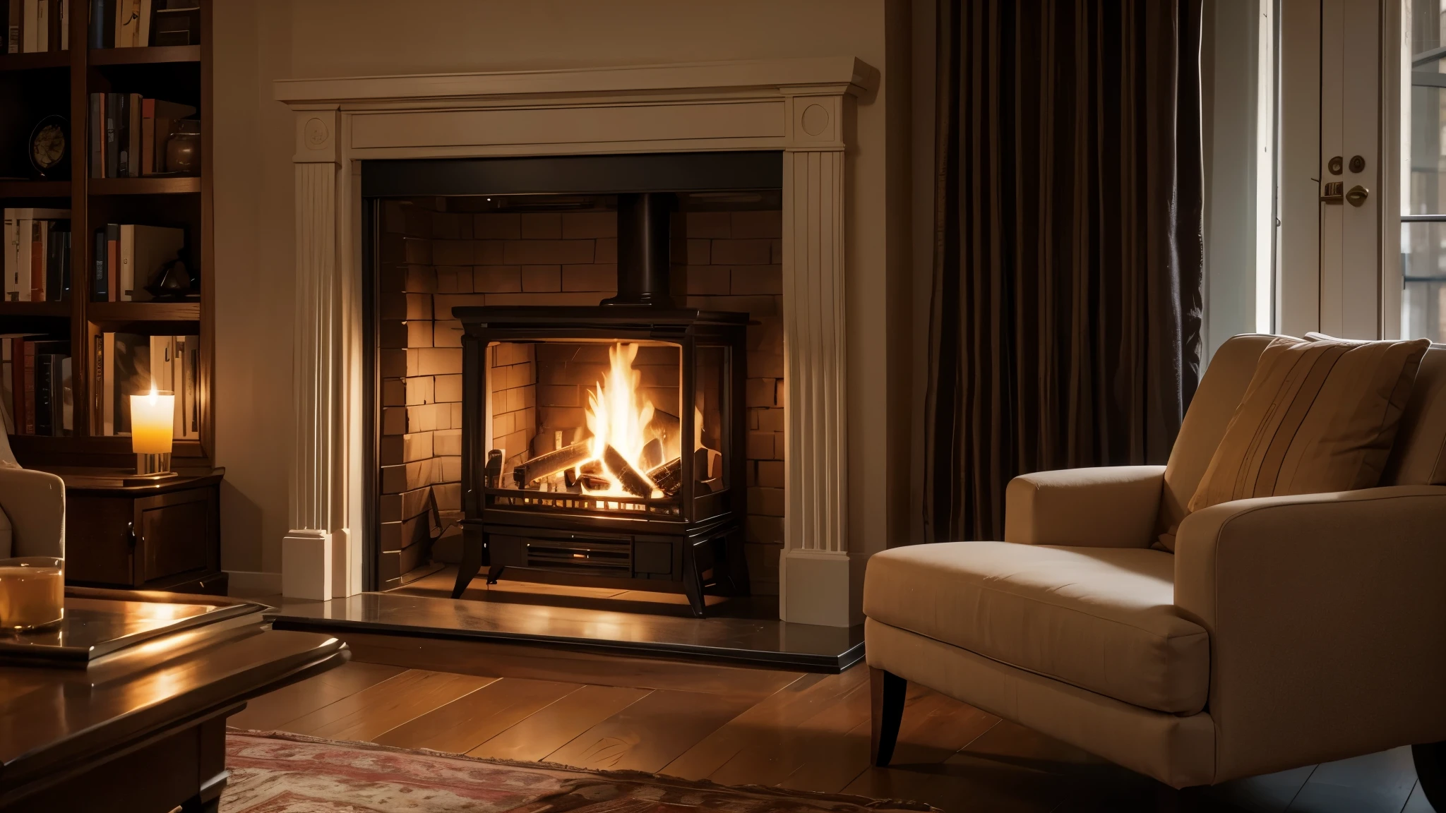 fireplace，burn，sway，