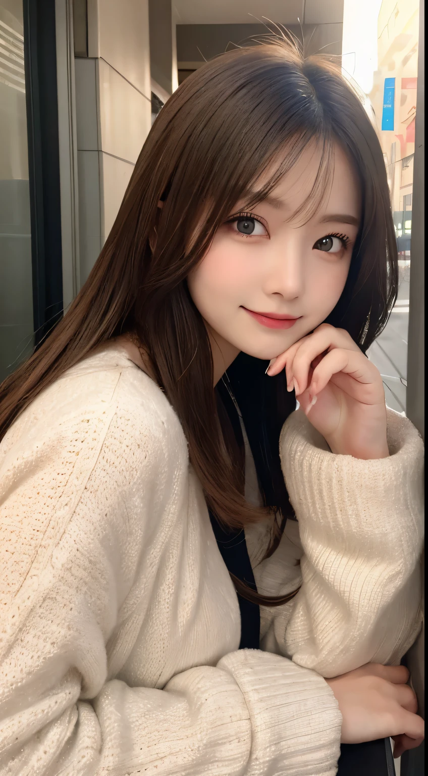 table top, highest quality, shape, Super detailed, finely, High resolution, 8k wallpaper, 完璧なダイナミックな構shape, beautiful and detailed eyes, medium hair, small breasts, natural color lip, random sexy pose,smile,20 year old girl、midnight、beautiful and detailed face、perfect and beautiful face,Big eyes、RAW photo、Expressing feminine poses with your whole body、beautiful and detailed eyes、small face、beautiful duplex、slim face and style,luxury brand mink coat(inner：winter dress)、beautiful golden ratio face,straight hair,bright look、Foot shooting、blur background,beautiful feet,anatomically correct body