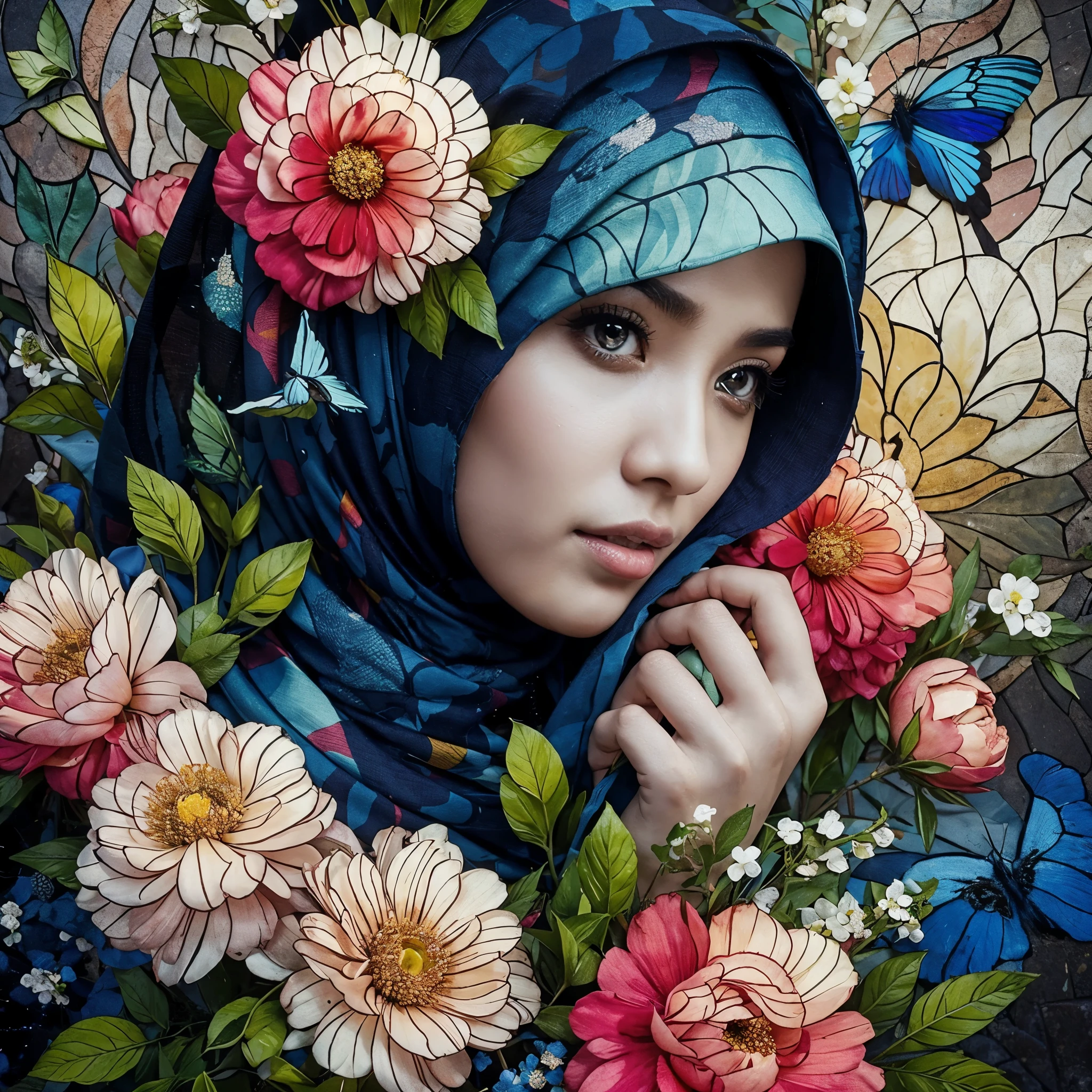 Wanita indonesia, berhijab, gambar sangat nyata, sangat jelas, 4k, ultraHD