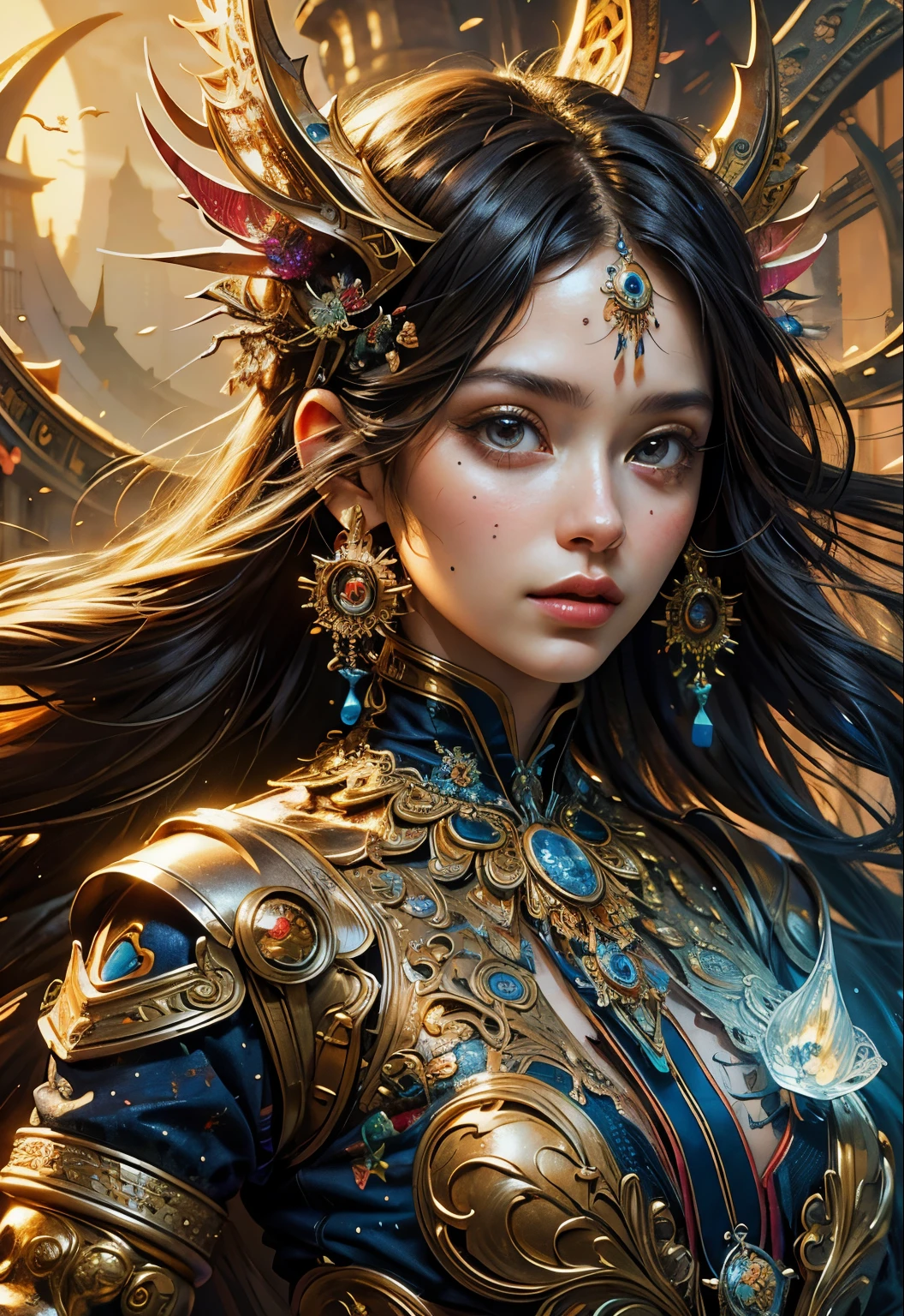 (Masterpiece, Highest quality, best quality, official art, beautiful and beautiful:1.2), (1 girl), very detailed,(fractal art:1.3),colorful,Maximum details