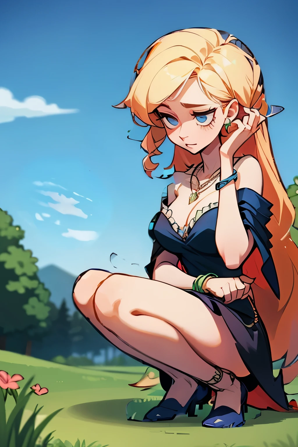 make the little pixie look like the bigger pixie, but with a view of her pussy