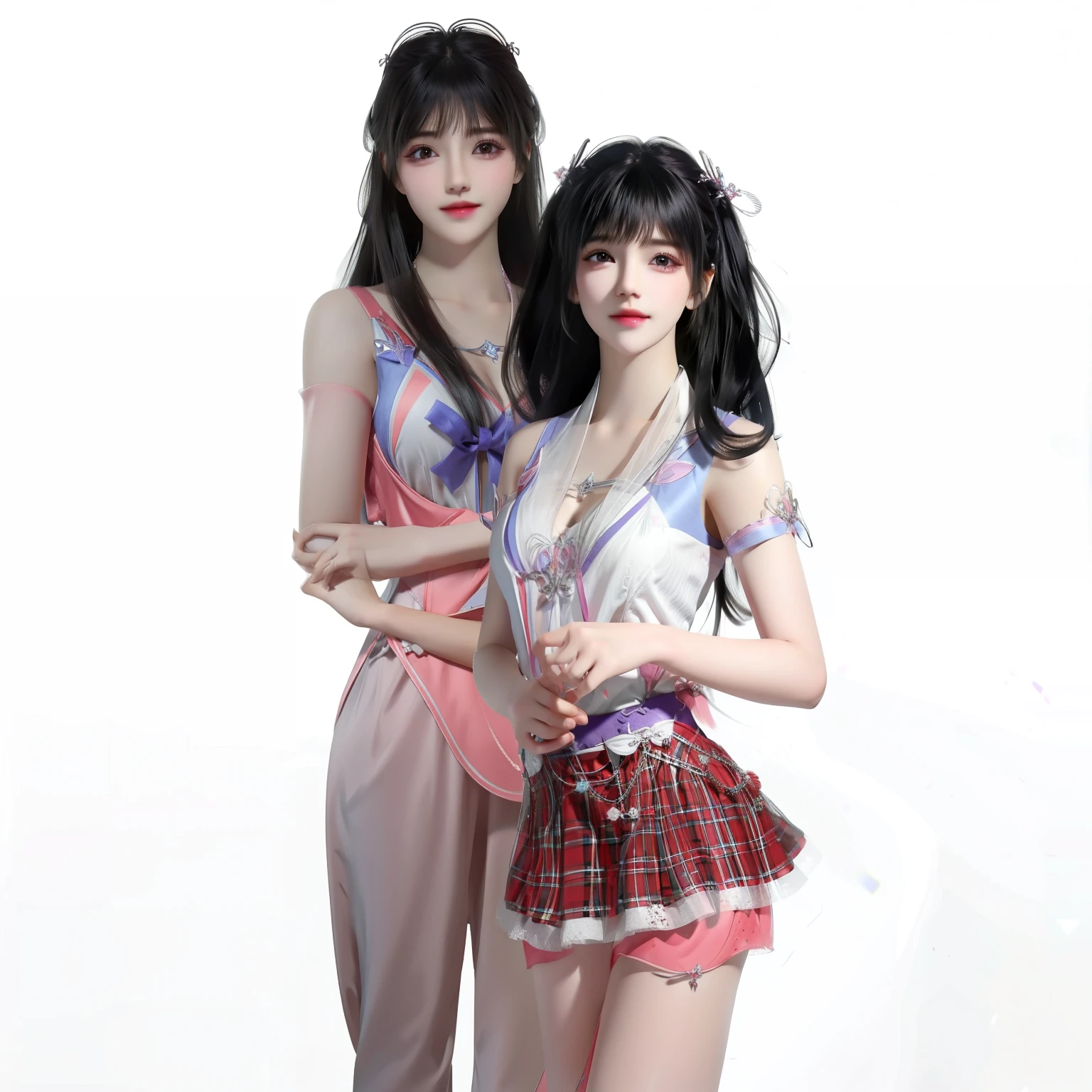 UHD, textured skin, high details, high quality, super detail, best quality, HD, 8k, Highres Ultra HD, Textured skin, High details, High quality, Super detail, Best quality, HD, 8K, High"（（Realistis））），（（（woman）））），straight from real life，has cleavage（Hair_Red），dressed in（pyjamas_Pink）Purple nightdress sleeping on bed，Expose the navel and armpits。