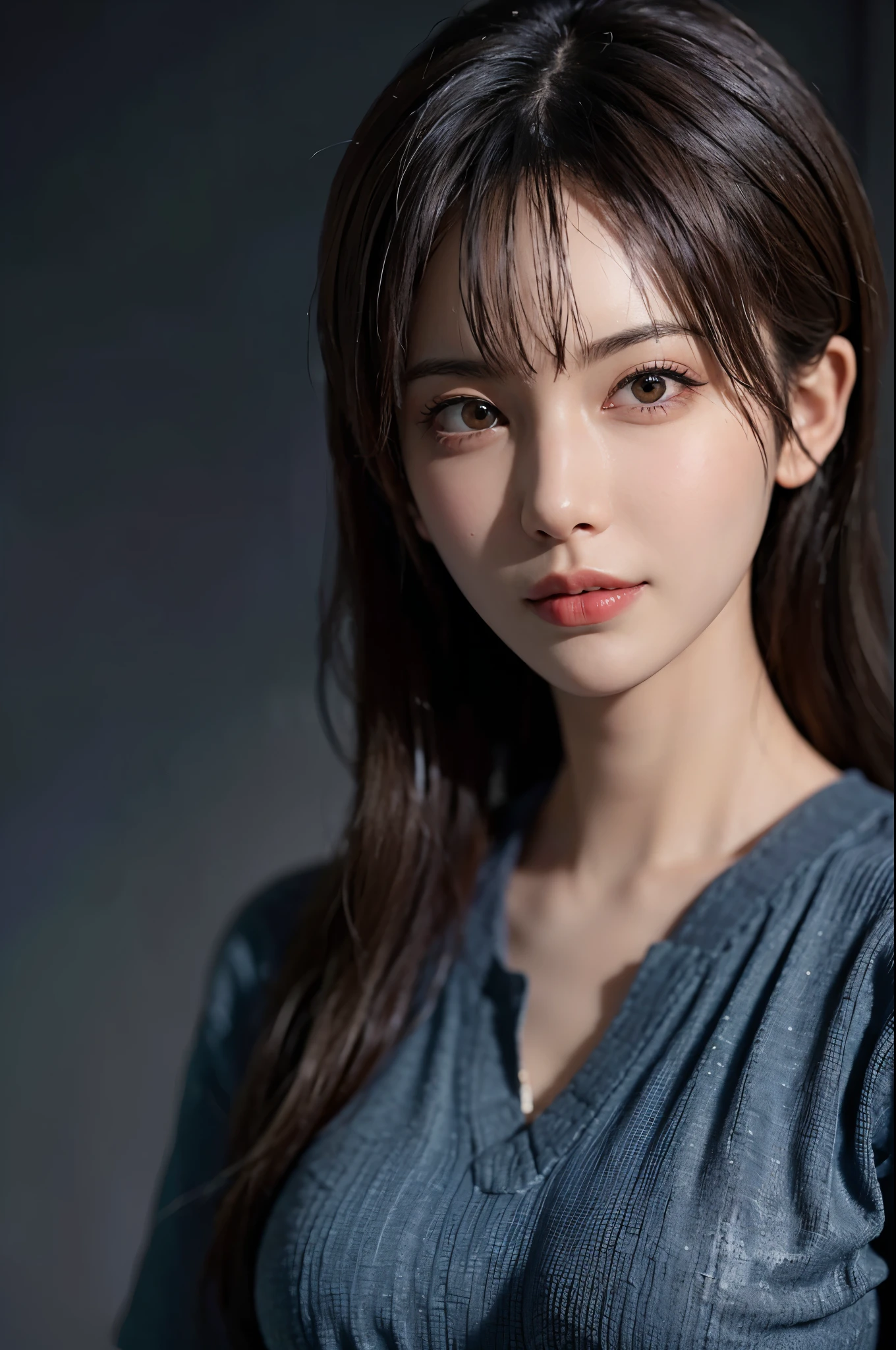 whole body、dressed、 (photo realistic:1.4), (hyper realistic:1.4), (realistic:1.3), (smoother lighting:1.05), (Improve the quality of cinematic lighting:0.9), 32K, 1 girl,20 year old girl, realistic lighting, Backlight, light shines on your face, ray tracing, (bright light:1.2), (Improvement of quality:1.4), (Highest quality realistic textured skin:1.4), detailed eyes, detailed face, (Tired, sleepy and happy), (smile:0), close up of face, Sheer T-shirt, (Enhance the mood of your body line:1.1), (Enhances the beauty of skin texture:1､