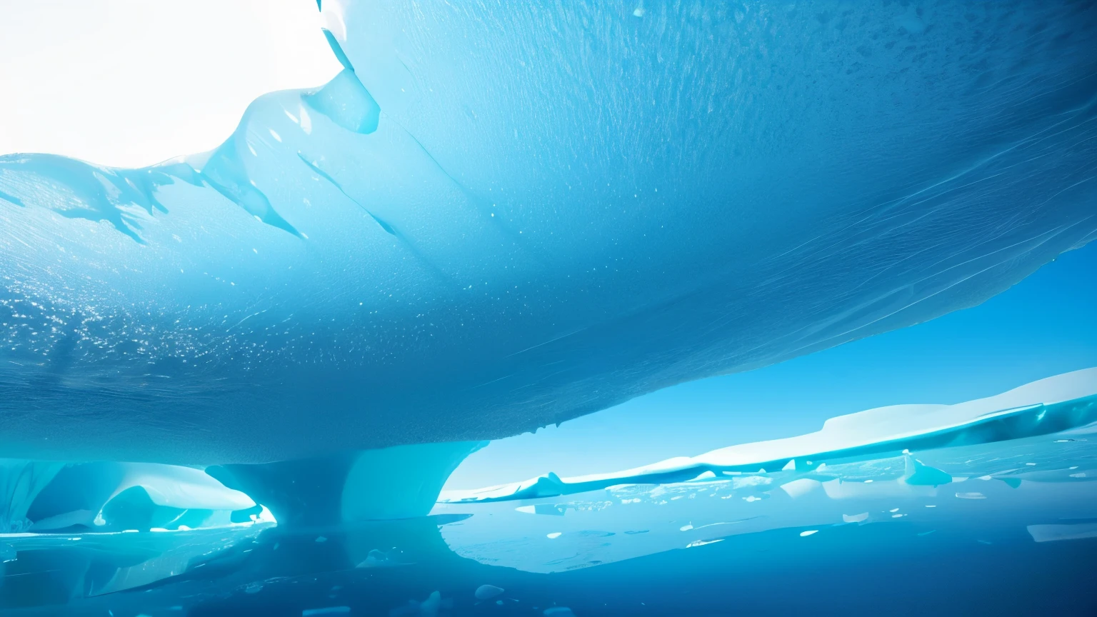Antarctic ice world,photographic style,high resolution