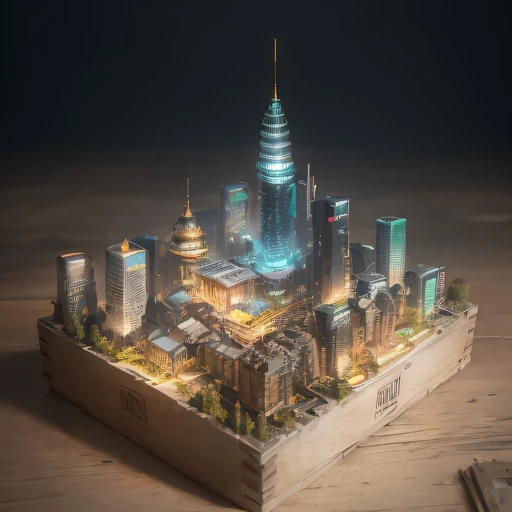 Lunar soil realistic model, (bifurcation, original photo, best quality, masterpiece:1.4),SteampunkCyberpunk6820 City,(CyberpunkLunar soil light:1.3), Lunar soil (related to land),(in a small nature box:1.3),Isometric, small nature, landscape on foundation,landscape,