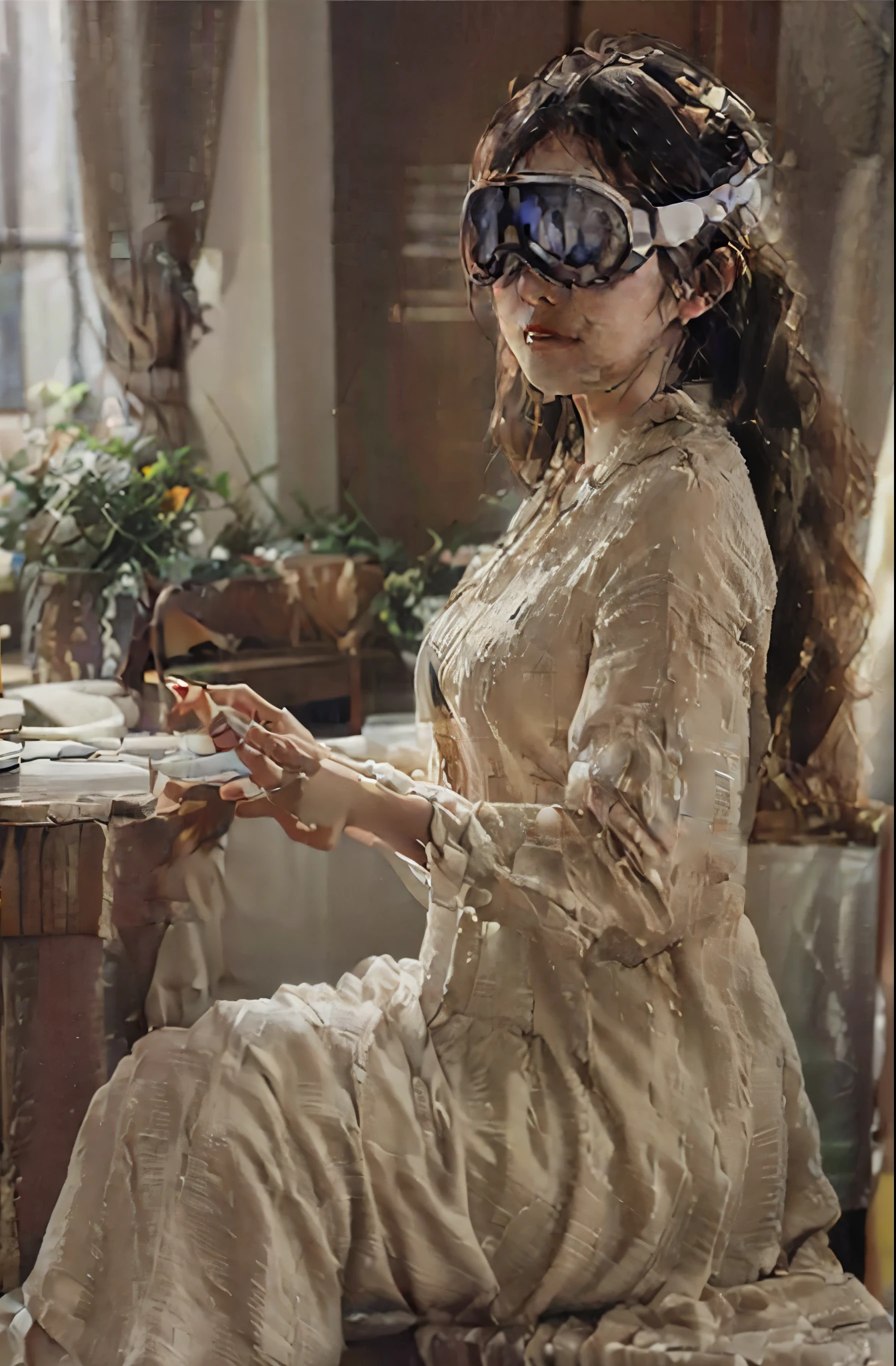 Alphafie woman wearing apple vision pro sitting on piano on the beach, Bae Suzy, Nam Jae Young, pianist, Yoon Se-sung, sung by janis, Choi Hong Hwa, Shin Min-jung, Lee Ji Eun, Lee Ji Eun, Shin Jin Young, Kook Ji Young, Gombi, Park from to, play piano, kiyoko suzuki