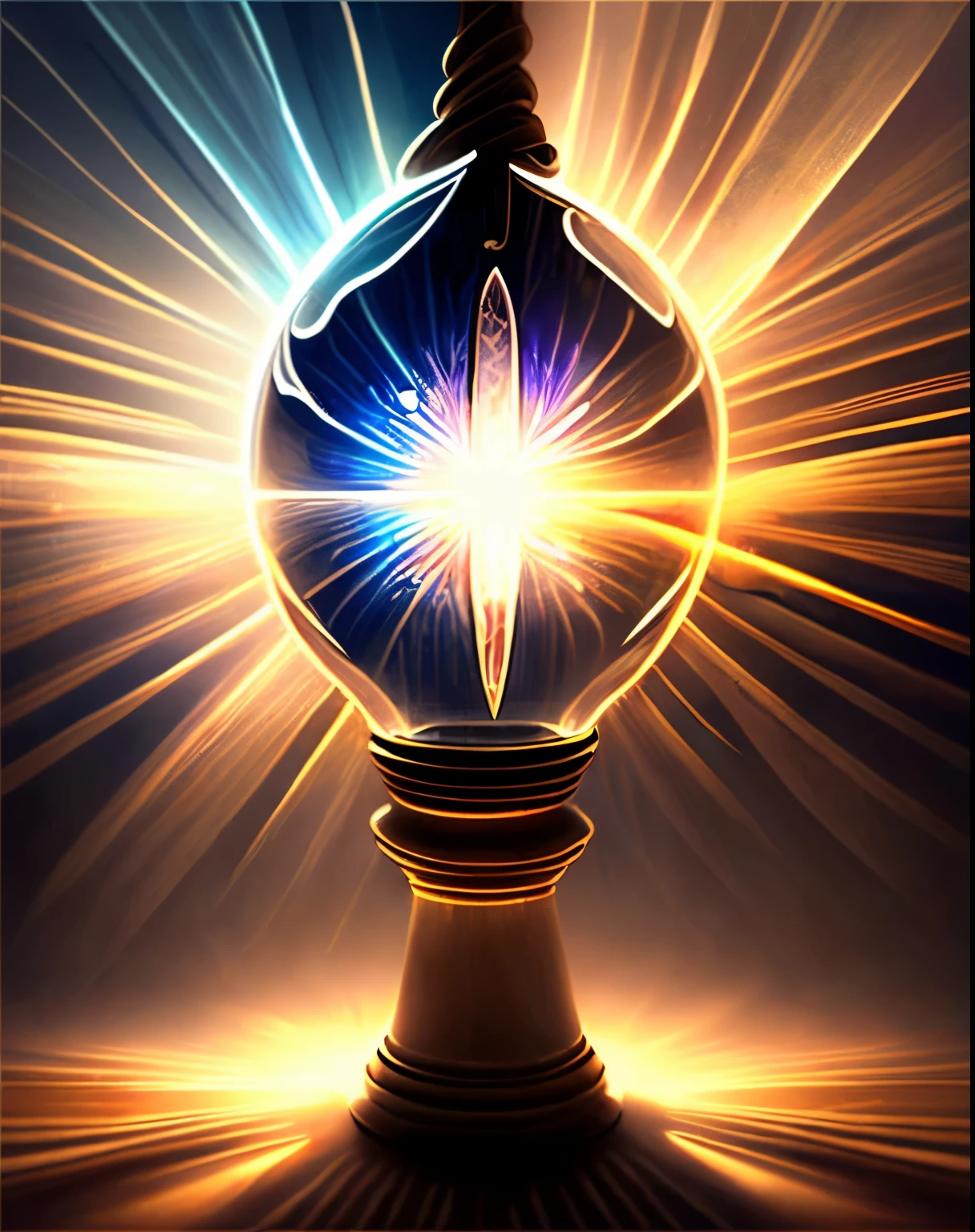 The light is pouring down spiritual Light of Blessing happiness