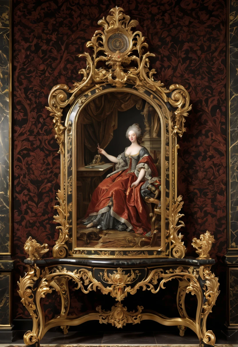 by Andre-Charles Boulle, (best quality, masterpiece, Representative work, official art, Professional, Ultra high detail, 8k)