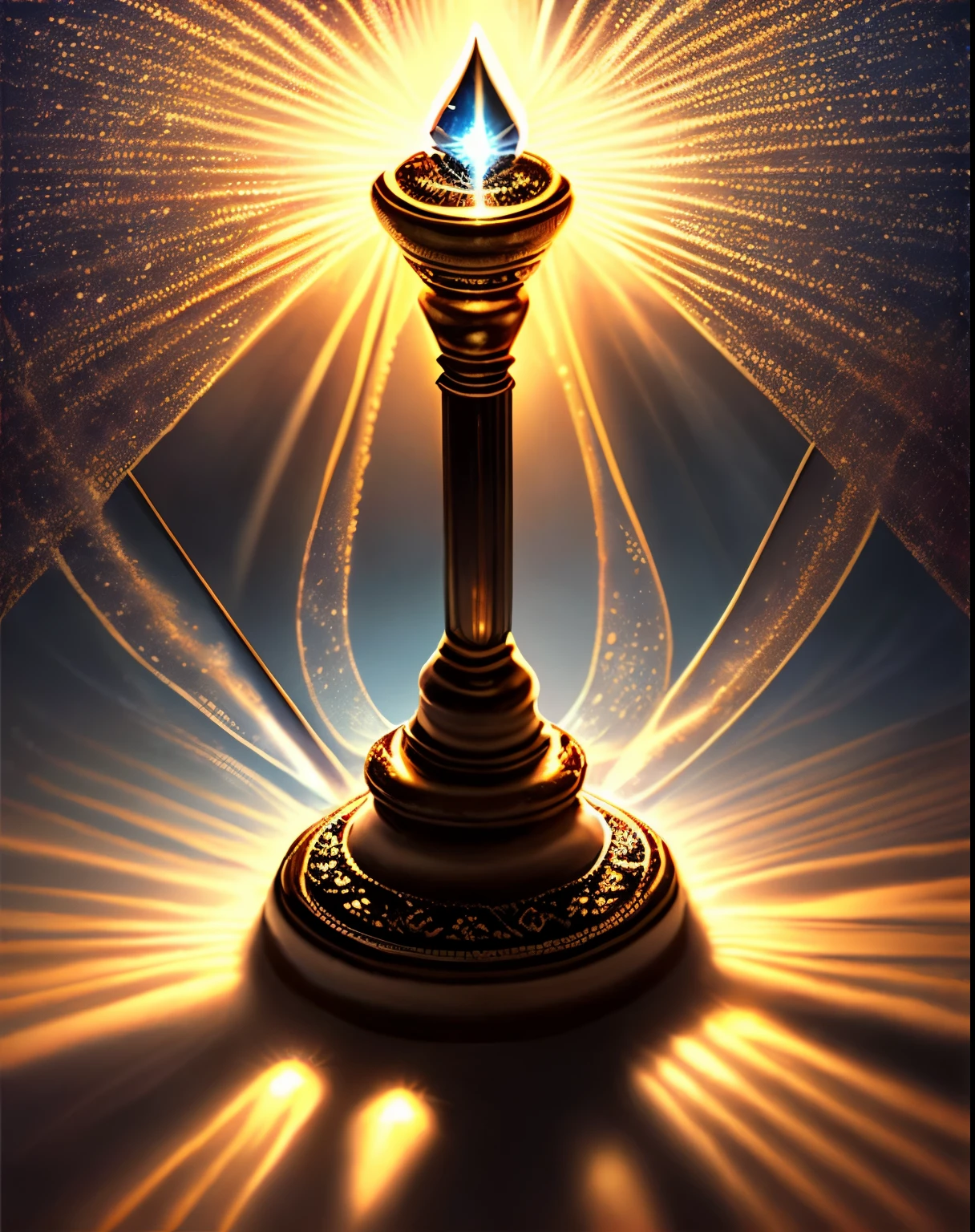 The light is pouring down spiritual Light of Blessing happiness