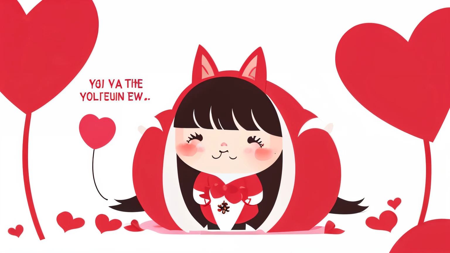 Valentine cute illustration