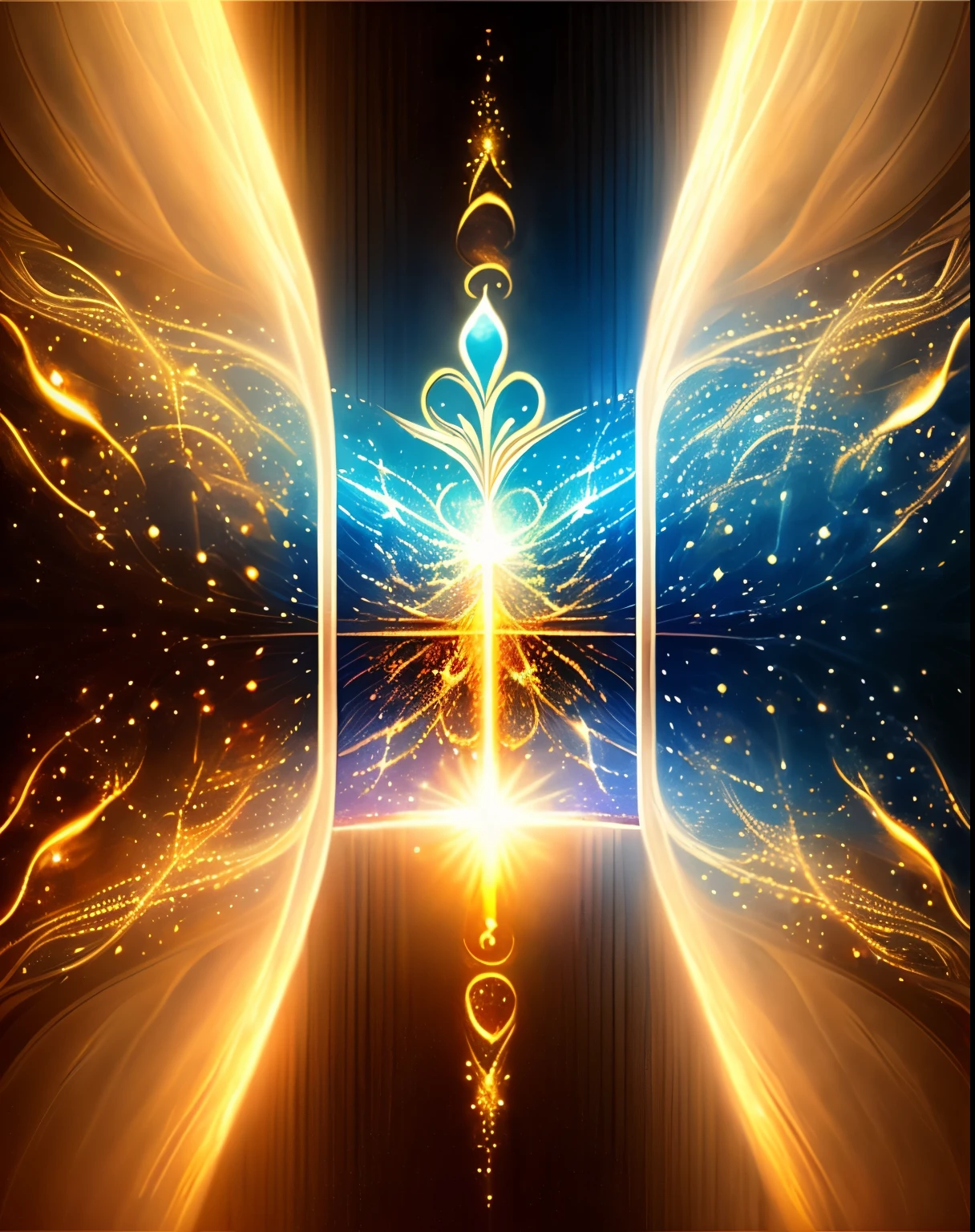 The light is pouring down spiritual Light of Blessing happiness hope eternal ∞