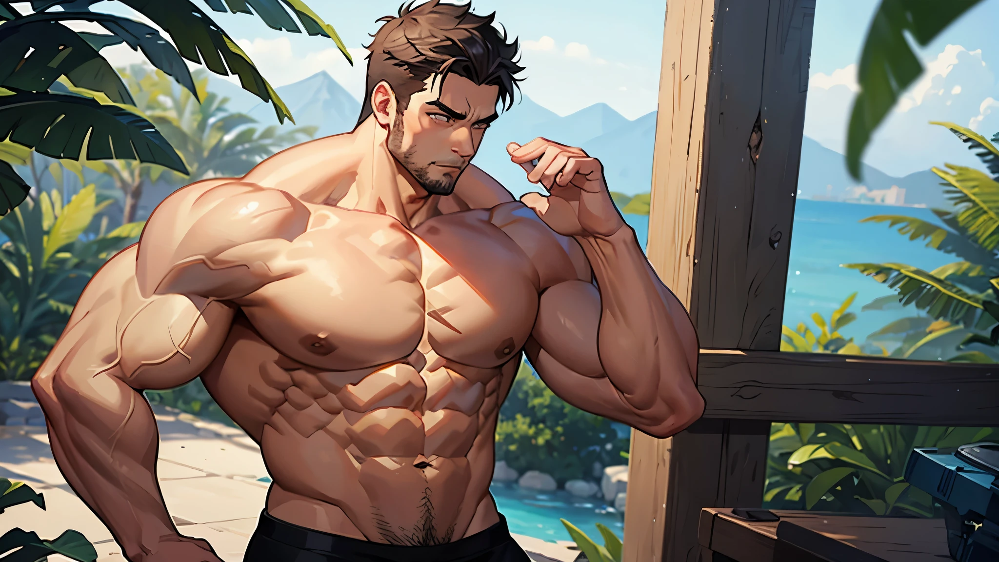 Handsome muscular muscular dick