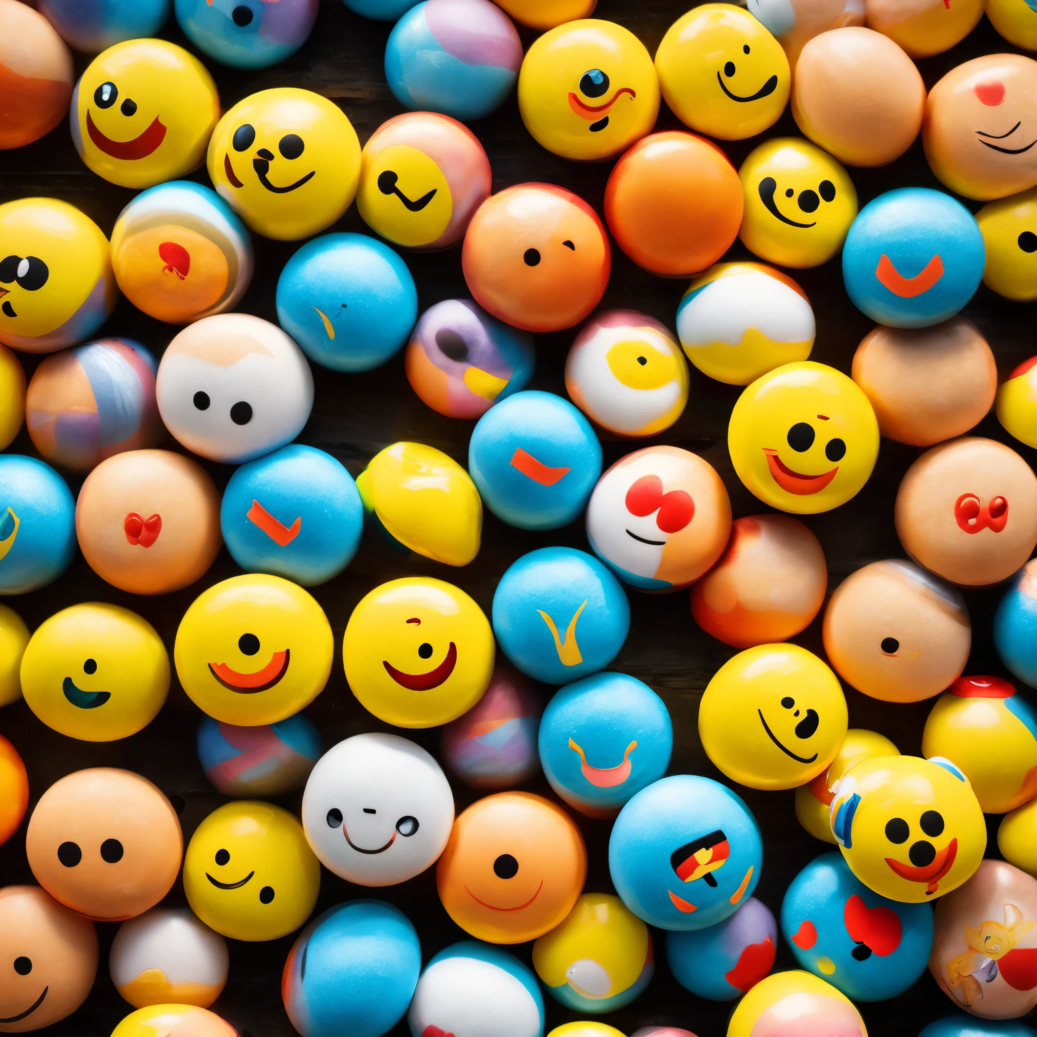 Funny emoticons figure, toy, yellow