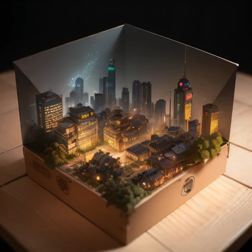 3658年Lunar soil realistic model, (bifurcation, original photo, best quality, masterpiece:1.4),SteampunkCyberpunk6820 City,(CyberpunkLunar soil light:1.3), Lunar soil (related to land),(in a small nature box:1.3),Isometric, small nature, landscape on foundation,landscape,