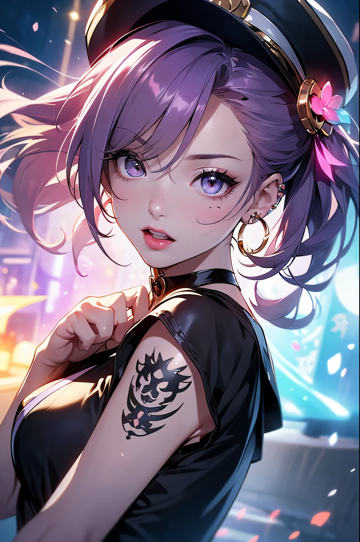 but her bra top is now yellow with the butterfly-shaped pin now on her upper back. Her gloves are now purple instead of black and her arm bands are a brighter green. SPARKLE; GLITTER