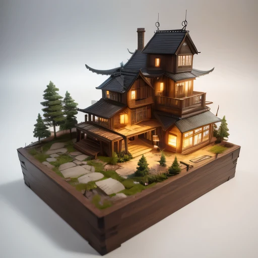 3658年Lunar soil realistic model, (bifurcation, original photo, best quality, masterpiece:1.4),SteampunkCyberpunk6820 City,(CyberpunkLunar soil light:1.3), Lunar soil (related to land),(in a small nature box:1.3),Isometric, small nature, landscape on foundation,landscape,