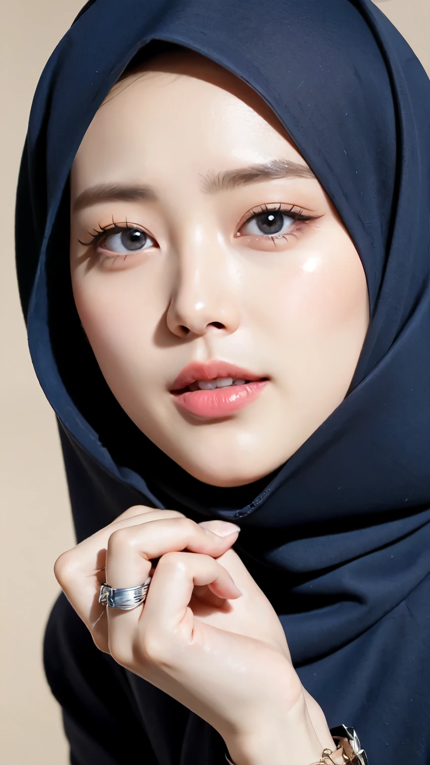 ((Best quality, 8k, Masterpiece :1.37)), (wear hijab girls), girls wear hijab, postion:standing, style model, (girls wearing hijab moslem), jewelry accessories, girls' rings, girls' mini necklaces, girls' watches, (taking pictures from face to thighs:1.37), (girls wearing hijab moslem), beautiful face, face bukkake, 18 years old girls, hair black, ultra detailed face, ultra detailed body, slim body, lips smile, Beautiful detailed eyes, eyes korean, detailed nose, Natural Lip, ((Lips Smile)), face smile, Wear hijab moslem, fancy jubba thobbe, view of the blue sky, Slim Body, realistic face, backround people hijab, wear heels red collor