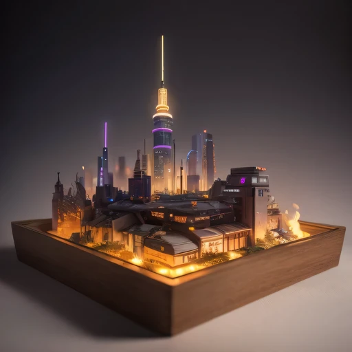 3658年Lunar soil realistic model, (bifurcation, original photo, best quality, masterpiece:1.4),SteampunkCyberpunk6820 City,(CyberpunkLunar soil light:1.3), Lunar soil (related to land),(in a small nature box:1.3),Isometric, small nature, landscape on foundation,landscape,