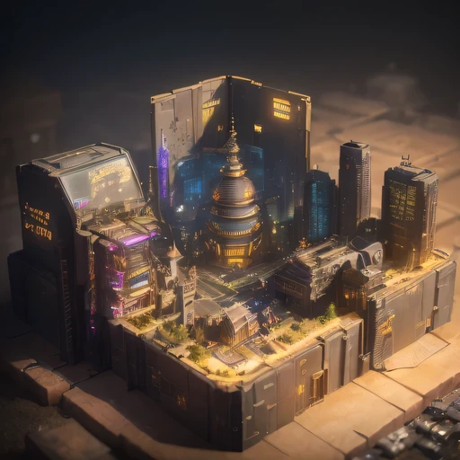 2658年Lunar soil realistic model, (bifurcation, original photo, best quality, masterpiece:1.4),SteampunkCyberpunk6820 City,(CyberpunkLunar soil light:1.3), Lunar soil (related to land),(in a small nature box:1.3),Isometric, small nature, landscape on foundation,landscape,