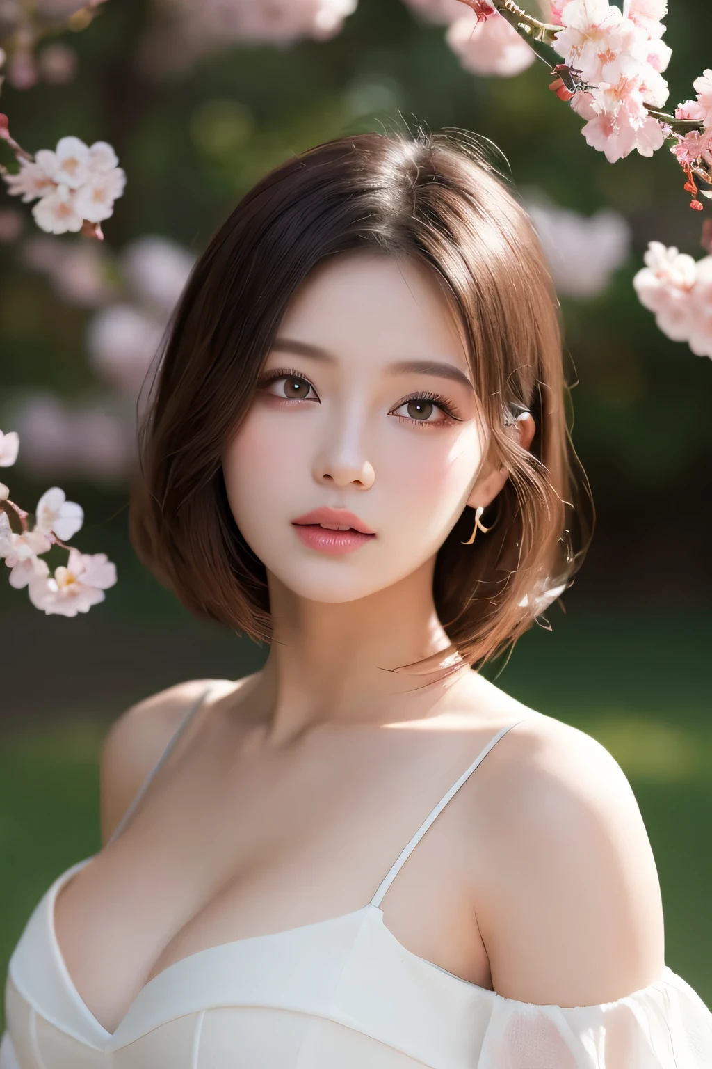 ((highest quality)), ((masterpiece)), (be familiar with:1.4), HDR(high dynamic range),ray tracing,NVIDIA RTX,super resolution,fantasy 5,scattered below the surface,PBR texture,Post-processing,anisotropic filtering,written boundary depth,big breasts:1.3, maximum clarity and sharpness,multilayer texture,Albedo and specular maps,surface coloring,Accurate simulation of honey-material interactions,perfectly proportioned,Rendering with Octane,two color light,Large Diameter,Low ISO,White balance,rule 3 points、8K raw data、beautiful bright pupils,off shoulder clothes,Respectable students,delicate face and eyes,long eyelashes,blush,delicate and fluffy hair,pink lips,Pure,cute big breasts,sweet girl,artistic sense,advanced sense,butterfly,cherry blossom petals,beautiful hair accessories