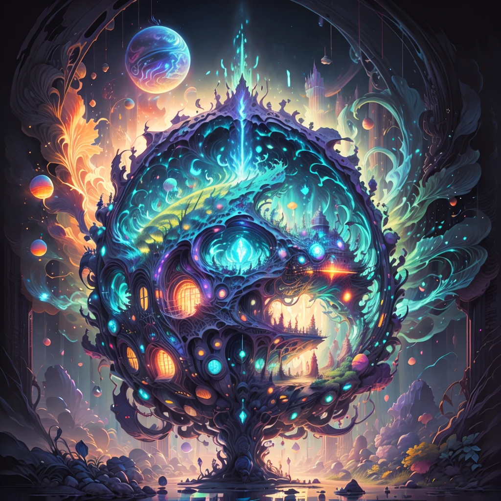 Thrilling dreams, ultra-realistic realism, abstracted, psychedelia, tmasterpiece,PsyAI, (tmasterpiece,best qualtiy:1.2),illustration,8k wallpaper,Dazzle,(Portals:1.1),(Otherworldly creatures:1.2),(magic energy:1.1),(floating debris:1.05),(glowing third eye:1.1), (strong lights:1.05), (illumination:1.05), (fantasy:1.15), (hyper realisitc:1.1), (mistic:1.05), (intriguing:1.05), (Ethereal:1.08), (mistic:1.1), (cosmic:1.05), (interdimensional:1.1), (unearthly:1.05), (spellbinding:1.1), (Unforgettable:1.05), (Fantasy art: 1.1),(number art:1.05),(magic realism:1.08),(Epic:1.1),(concept-art:1.05),(highly detailed:1.1),(cinematic ligh:1.05),(ultra-realistic realism:1.05),(mistic:1.05),(astounding:1.1),(andrey surnov:1.05),(mind bending:1.1),(big breasts enchanting:1.05),(Unbelievable:1.05),(otherworldly landscapes:1.1),(breath-taking:1.05 ), (incredulous:1.05), (portal opening:1.05)