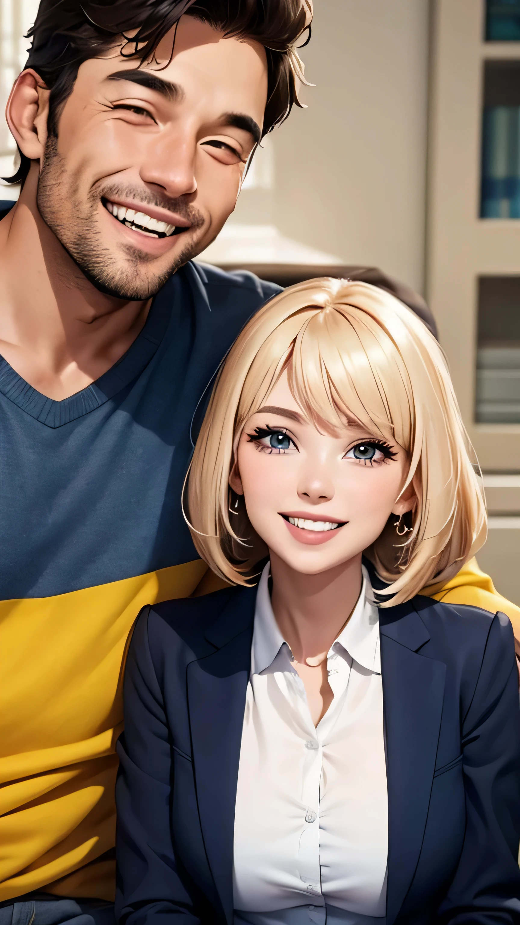 A happy man and women together