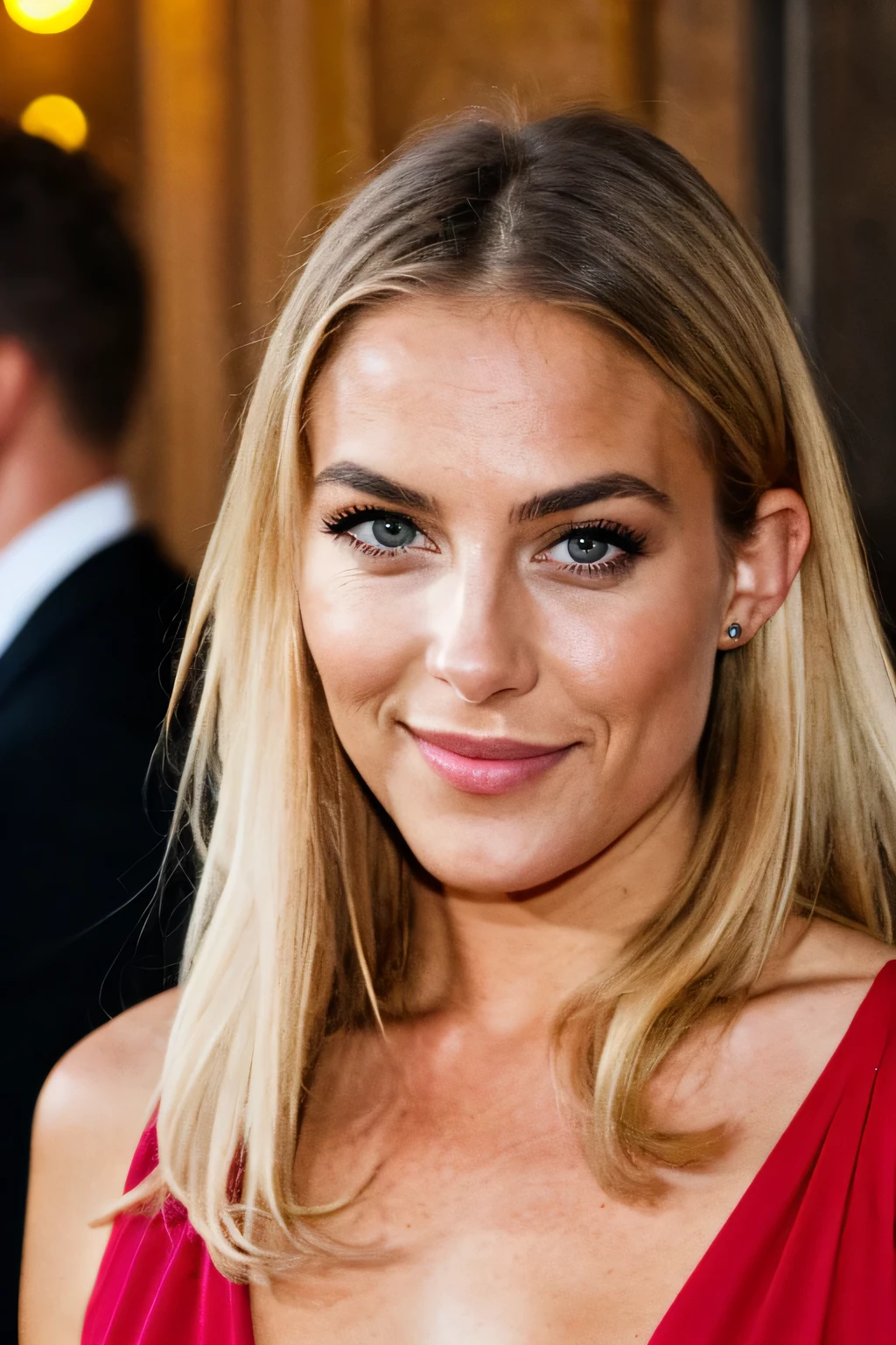 detailliert,(realistisch,photorealistisch,photo-realistisch, foto im profil),Instagram Post,eine atemberaubende junge Italienerin,lachend, im Profil, in einem typischen italienischen Cafe.Her personality is reminiscent of the timeless charm of Italy. Ihre Augen, voller Geschichten, Die Augen haben einen hellen Blauton, Weisheit mit einem Hauch von Unfug ausstrahlend. Ihre Lippen, reich und rot, reflect the vitality of Italian culture. Ihre Haare, as blonde and flowing as gold, umrahmt ihr junges Gesicht. Flawless tanned skin,In einem roten Kleid gekleidet, Die leuchtenden Farben des Kleides scheinen den Geist Italiens widerzuspiegeln. Sie sitzt in einem typischen Cafe in Rom und trinkt einen Kaffee. Warmes Sonnenlicht.high resolution, Instagram Post