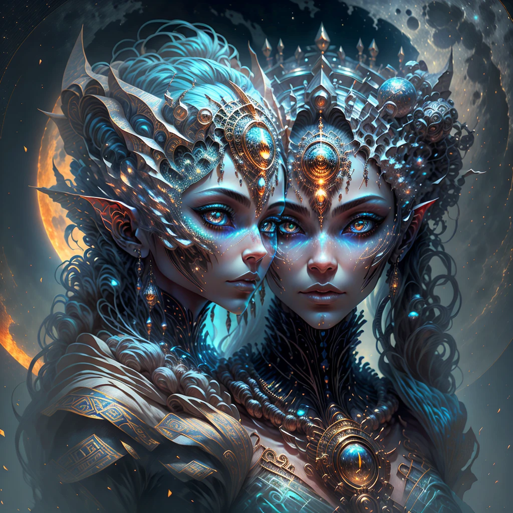 same previous image but with blue skin and horns
