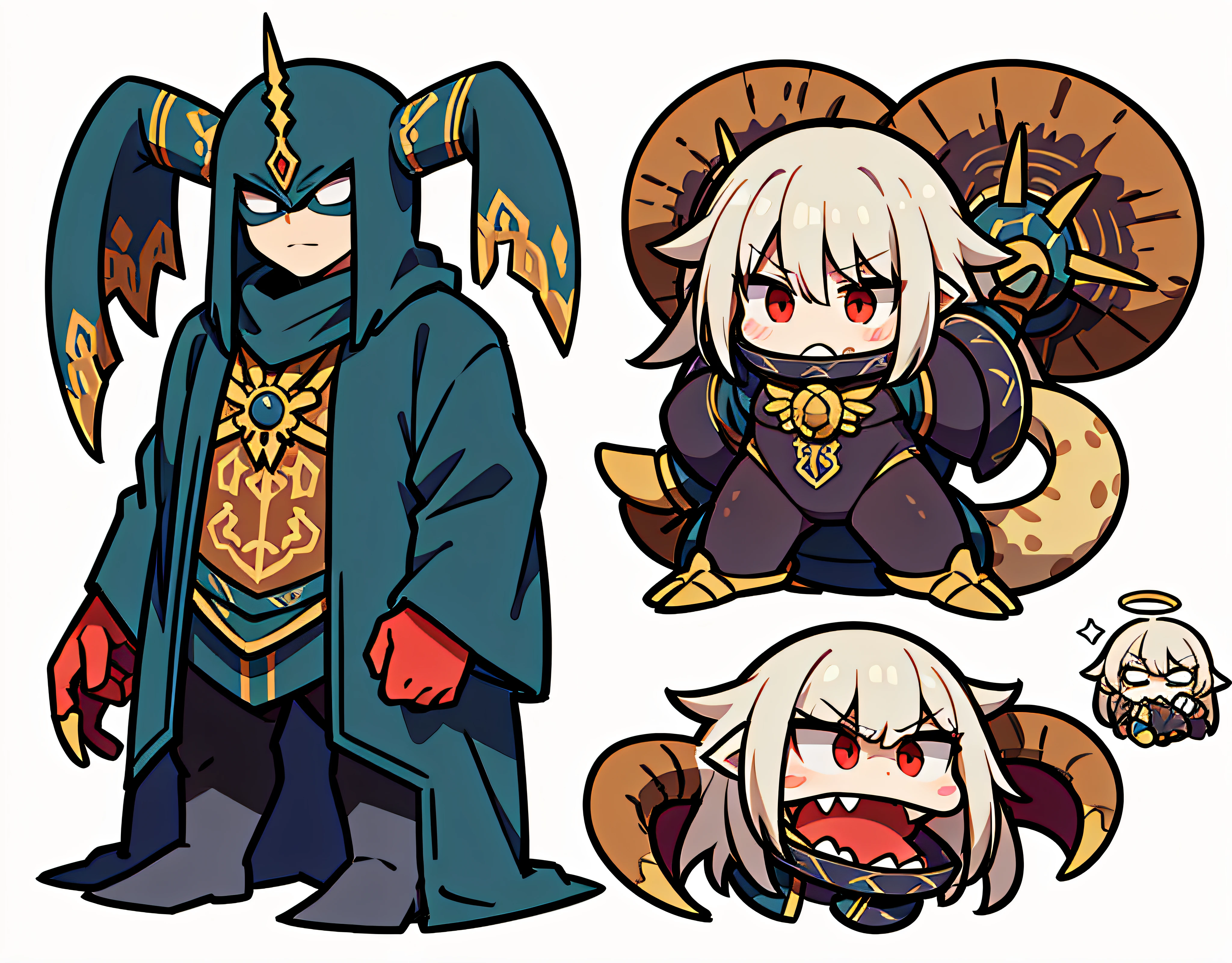 design conceito monstro, Vetor, fundo branco, arte sprite, obra de arte, alta qualidade, quadros de caracteres, poses de personagem, Lava