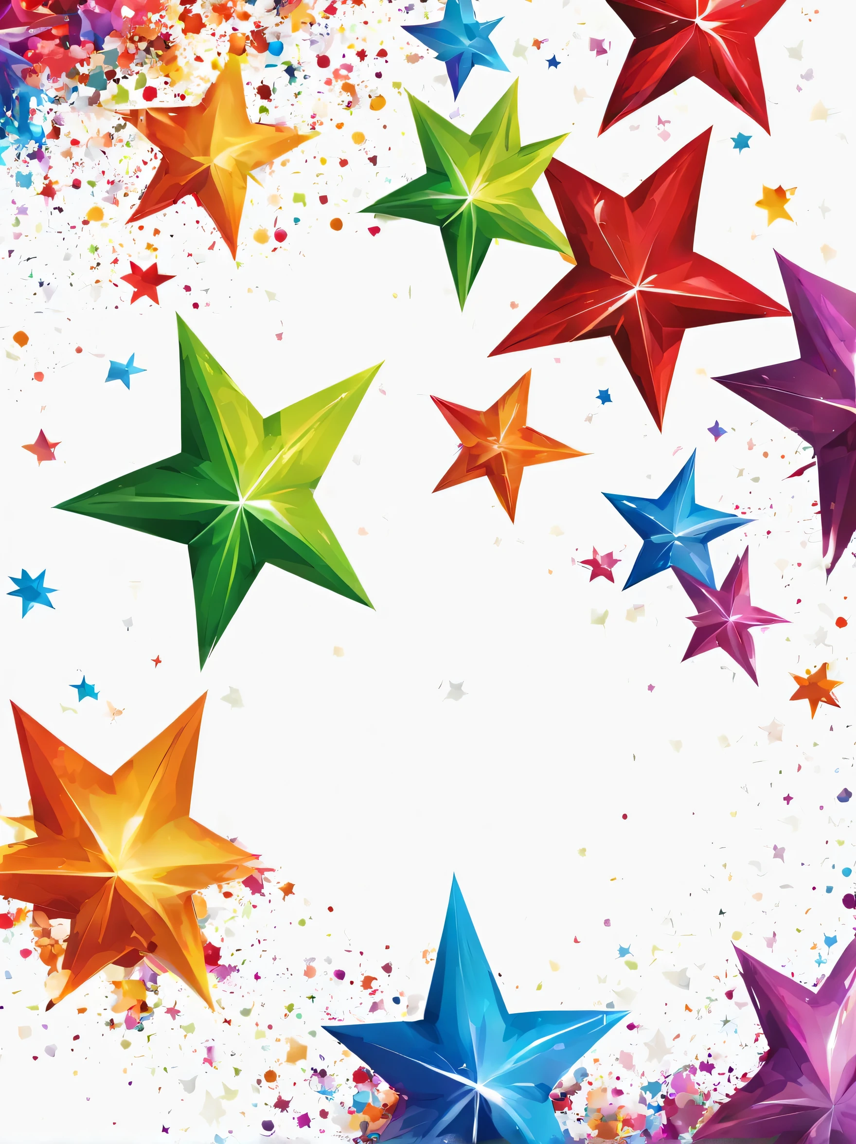 color star boom white background