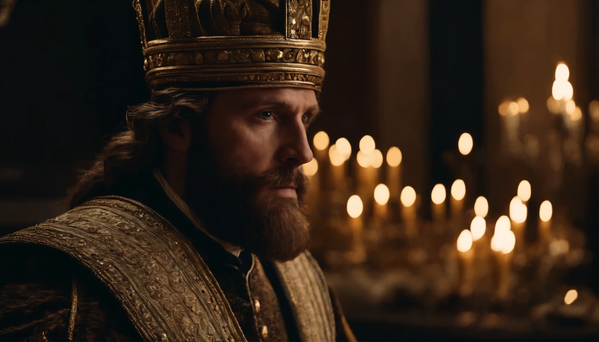 Realistic photo of a Georgian king david IV the builder