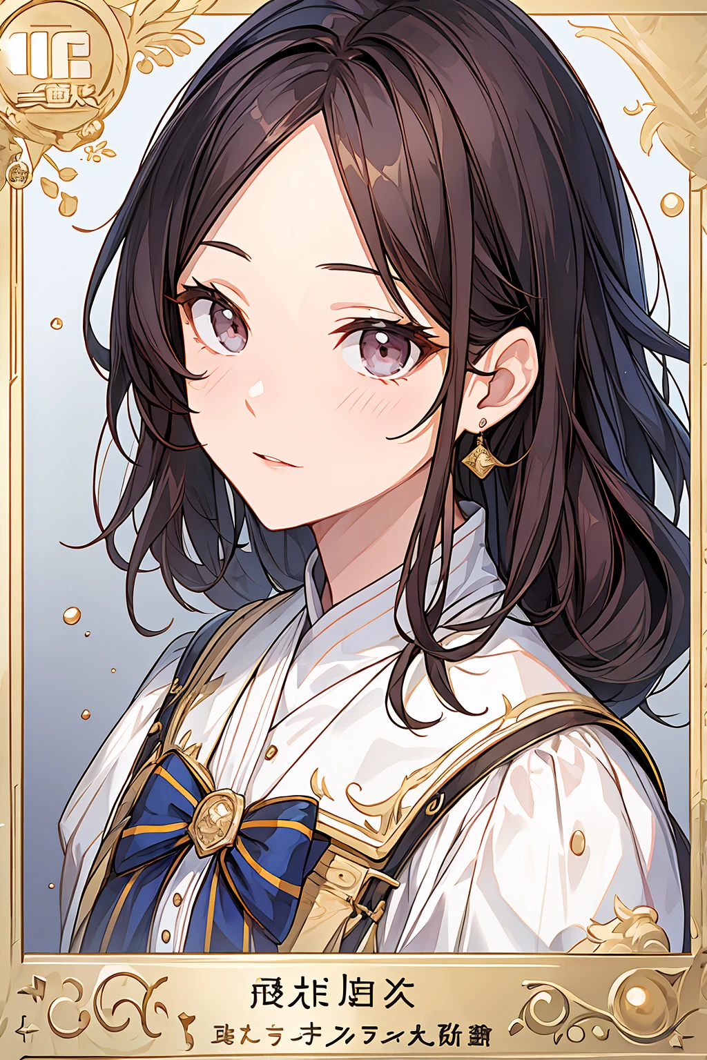 8K、best quality face、best quality eye、precious grain、girl、ID photo、bust shot、