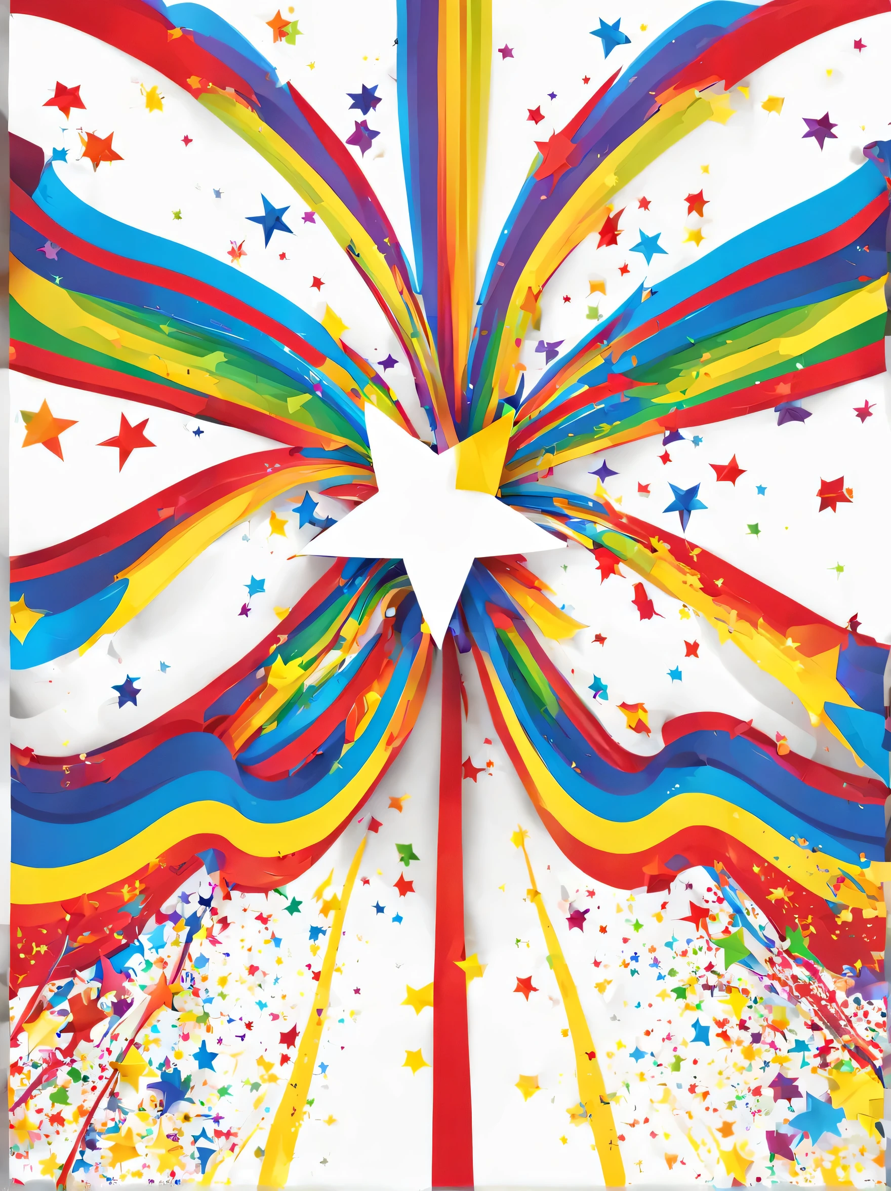 color star boom white background
