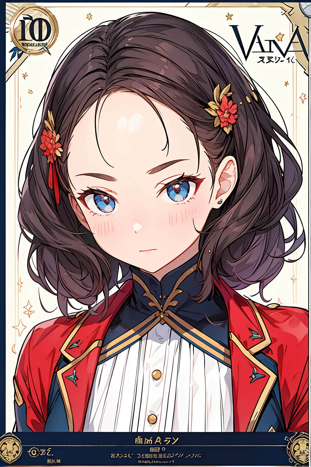 8K、best quality face、best quality eye、precious grain、girl、ID photo、trending hairstyles、Clear and beautiful eyes、