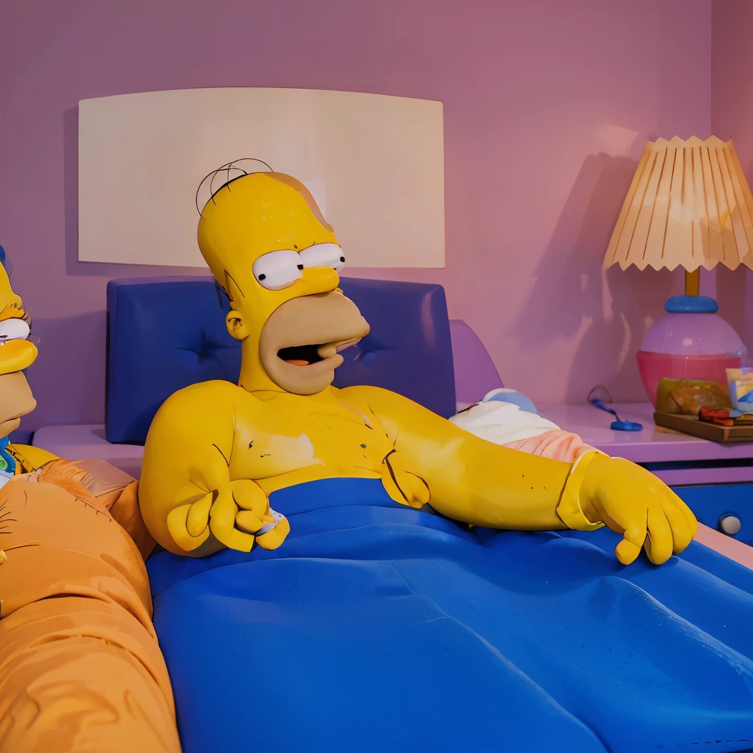 Bart simpson frappe homer simpson