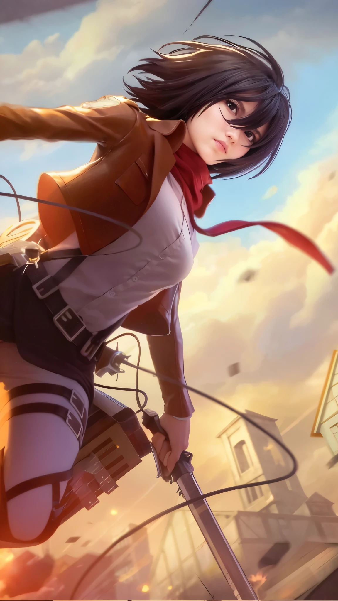(8k, best quality, masterpiece:1.2), (realistic, photo-realistic:1.37), ultra-detailed, A detailed portrait of 1 girl 18 year old, cute girl, british girl, futuristic outfits, holding sword, pale skin, perfect body, blue eyes, pink hair. The scene is illuminated with professional lighting, photon mapping, and radiosity, with Tetsuya Nomura Style. Blur bokeh effect, realistic light.