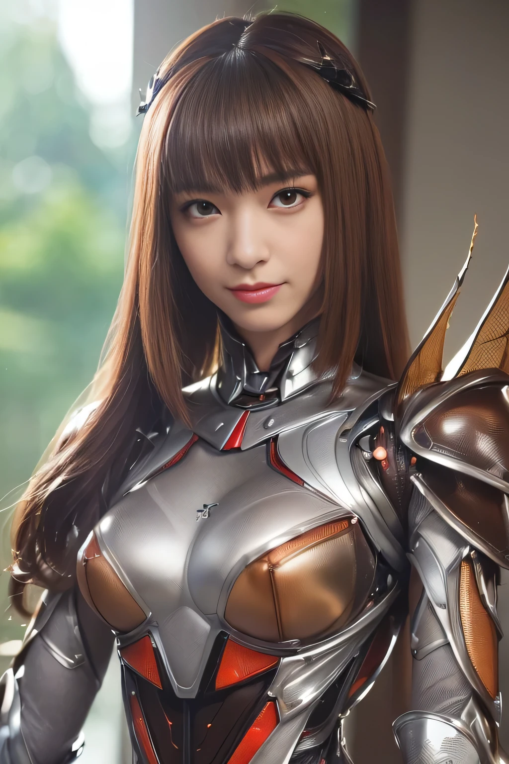 (High resolution,masterpiece,highest quality,Very detailed CG, anime, official art:1.4), realistic, photograph, amazing detail, all complicated, luster and luster,great many layers, 8k wallpaper, 3D, sketch, cute, figure,( alone:1.4), perfect female proportions,villain&#39;s daughter, (Fusion of dark brown cockroach and lady:1.4), (brown cockroach form lady:1.2), (brown cockroach woman:1.2), (Fusion:1.2), (alone:1.4), (evil smile:1.2), muscular, abs, (Cockroach brown exoskeleton bio insect suit:1.4), (Cockroach brown exoskeleton bio insect armor:1.2), (brown transparent cockroach feathers:1.4), (brown cockroach antenna:1.3),