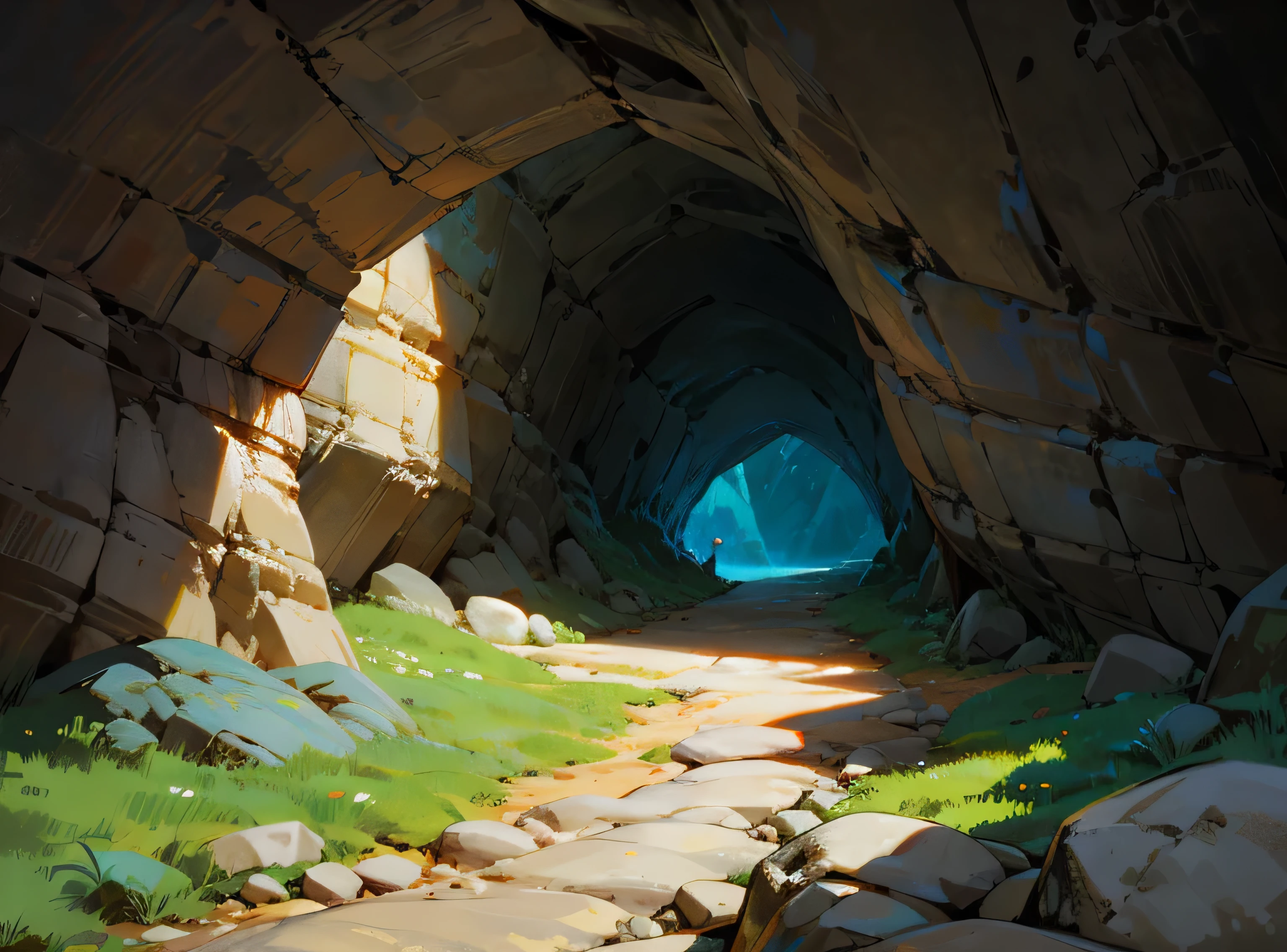 random mountain terrain cave