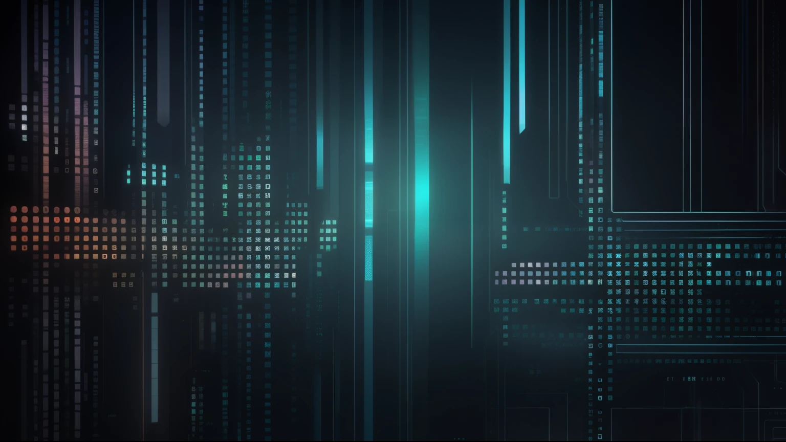 a close up of a city with a lot of lights on it, background of digital greebles, cyber background, abstract art representing data, cybernetic city background, abstract tech, digital art, digital art, digital background, cyber - punk background, data holograms, large cyberarrays data holograms, cypherpunk background, cyber architecture, cyber space