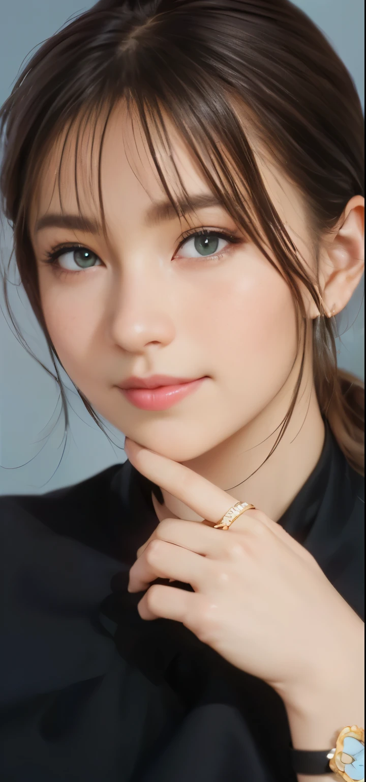 ((table top, highest quality, High resolution, nffsw, perfect pixel, Depth of bounds written, 4K, nffsw, nffsw))), 1 girl, single, alone, beautiful anime girl, beautiful art style, anime character, ((long hair, bangs, brown hair)), ((green eyes:1.4, round eyes, beautiful eyelashes, realistic eyes)), ((detailed face, blush:1.2)), ((smooth texture:0.75, realistic texture:0.65, realistic:1.1, Anime CG style)), dynamic angle, ((throw, Selfie Pose, portrait)), ((pink sweater, long sleeve, black skirt, plaid skirt, Snazzy, 1 diamond necklace)), smile, amusement park, ((Cherry tree, Cherry blossoms fall))