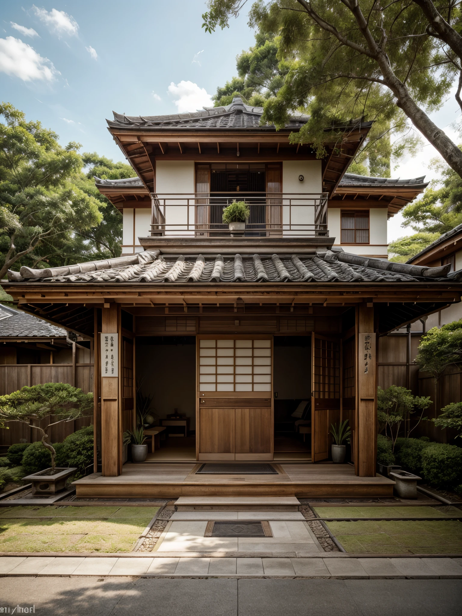 a Tropical house in a Japanese Zen design style