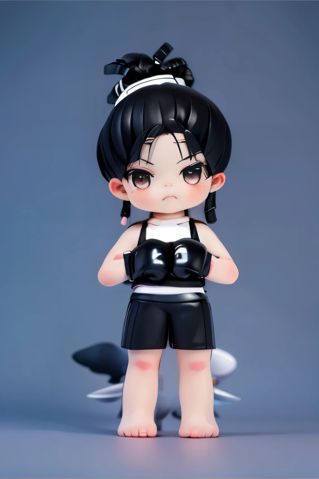 anime girl with black hair and a black top and black shorts, anime style character, fighter pose, tifa, boxing stance, fighting game character, e - girl, e-girl, in a fighting stance, anime character, cute cyborg girl, fight pose, fighting stance, nezuko-chan, demon slayer rui fanart, anime moe artstyle