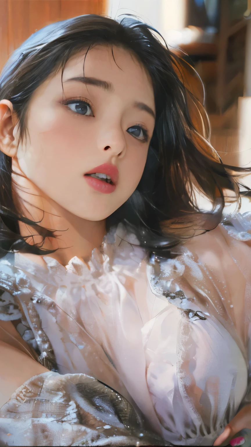 (In 8K、RAW shooting、highest quality、Masseter muscle part:1.2)、Super detailed、super resolution、(realistic、realistic pictures:1.37)、portrait、High-definition RAW color photo、professional photography、hvery detailed and beautiful、very detailed、8K image wallpaper、amazing details、huge file size、official art、Hvery detailed CG Unity 8K wallpapers、hvery detailed beautiful girl、very detailed顔、very detailed目、very detailed肌、very thin fingers、hvery detailed nose、very detailed詳細な口、perfect anatomy、detailed background、detailed clothing、((大peopleの女性1名とたくましい男性1people))、((30歳の大peopleの女性))、beautiful woman、realisticbody、white skin、glowing skin、black haired、((medium hair))、(well-groomed bangs: 1.4)、cute face、lifelike face、delicate eyes、(((No bra)))、(((Black and white lingerie)))、((press one's face into a woman's crotch))、((a woman's breasts are exposed))、((standing athletic pose))、((talented person:1.5))、((woman's arms are above man's head))、Sweat、earrings、necklace、bracelet、((look at the men))、contrapo、dynamic lighting、((firm A cup))、(((close your eyes and yawn loudly)))、((expression of agony))、