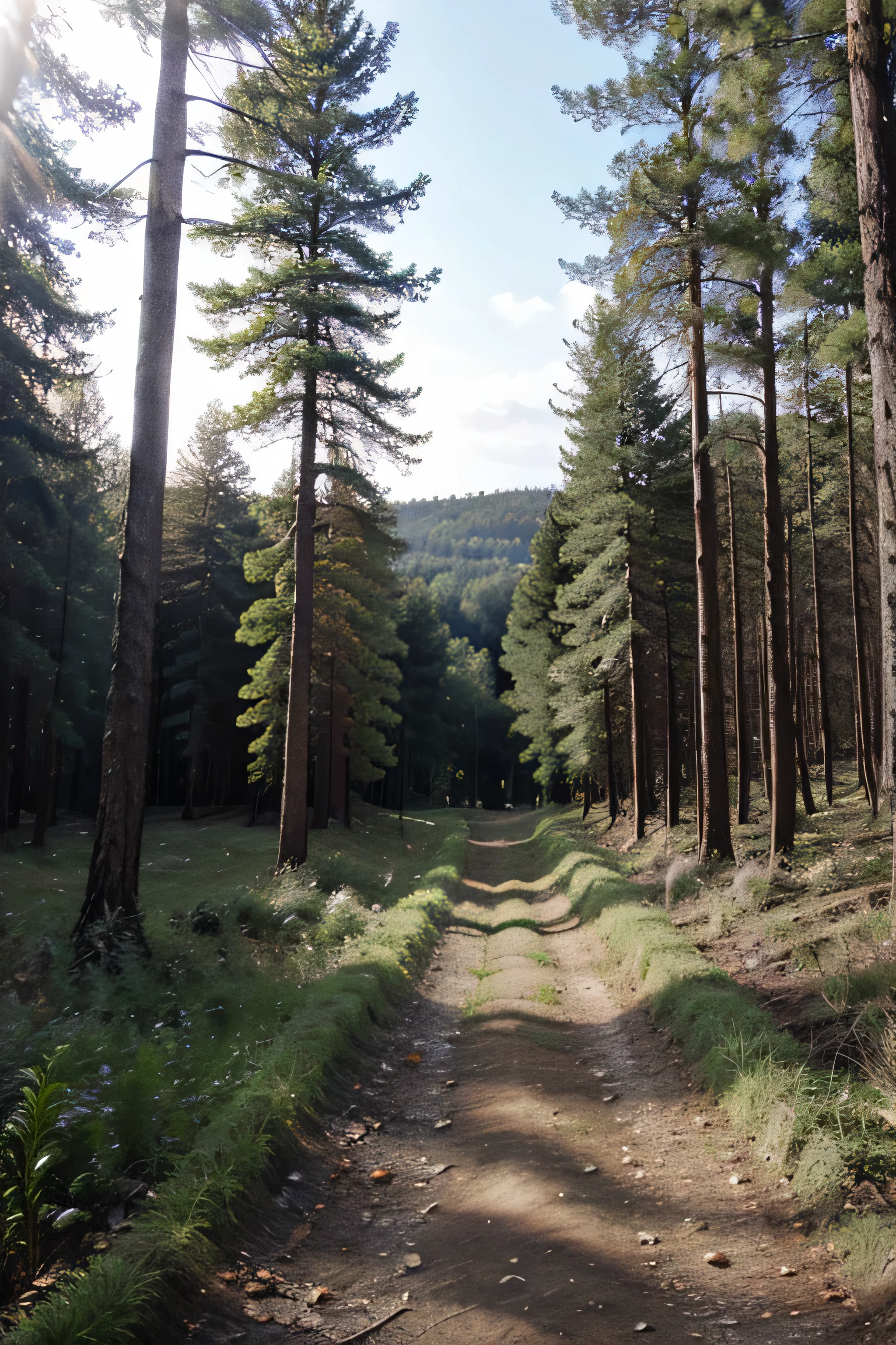 way, forest, view